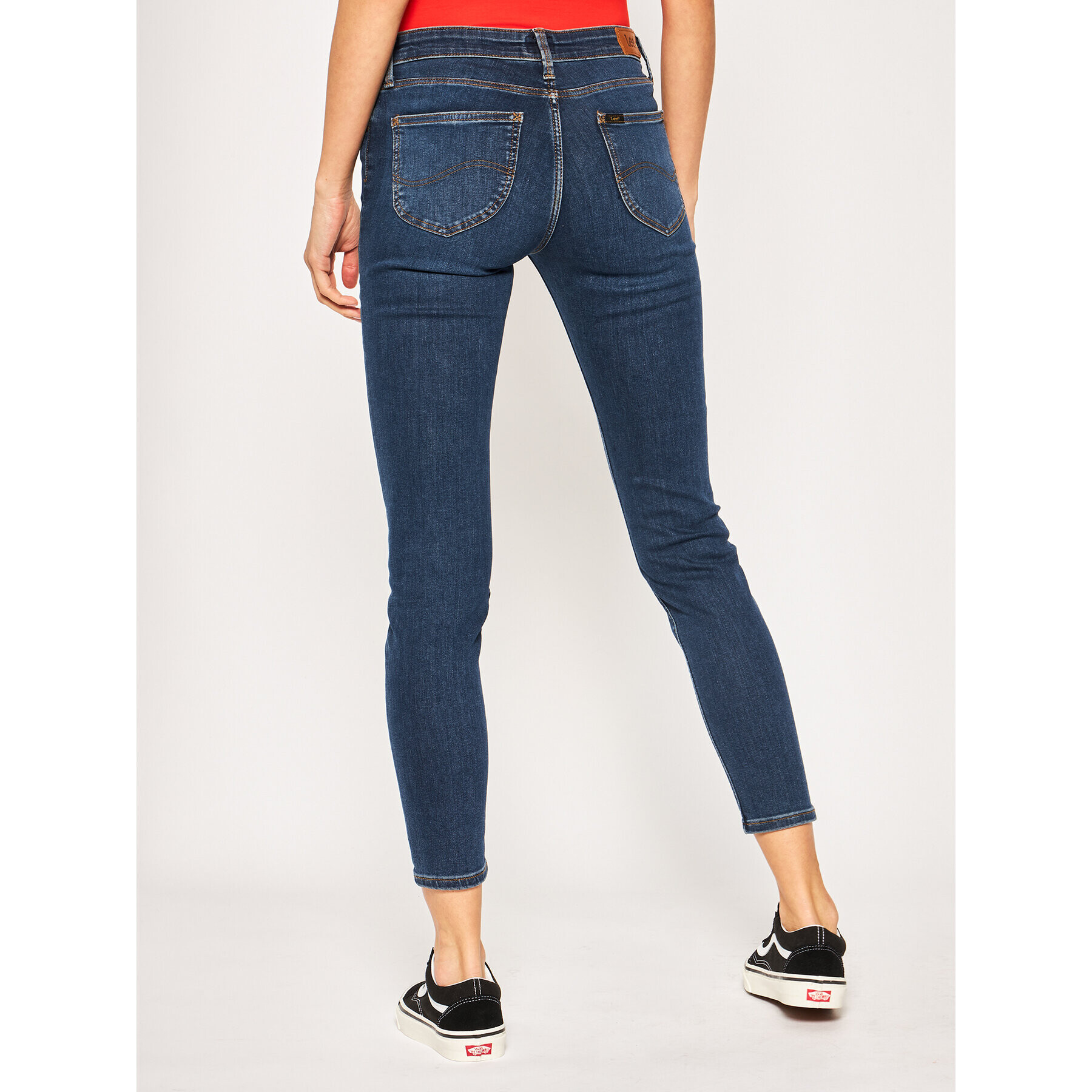 Lee Jeans hlače Scarlett L526DUIY Mornarsko modra Skinny Fit - Pepit.si