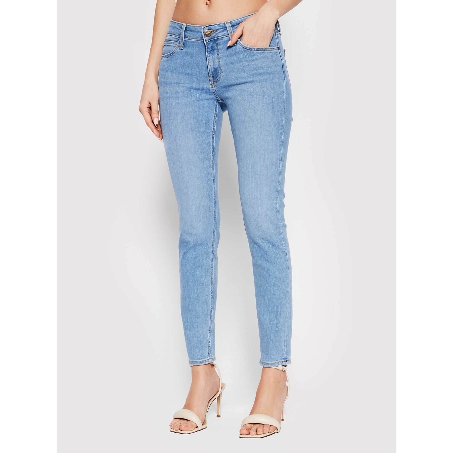 Lee Jeans hlače Scarlett L526QDUG Modra Skinny Fit - Pepit.si