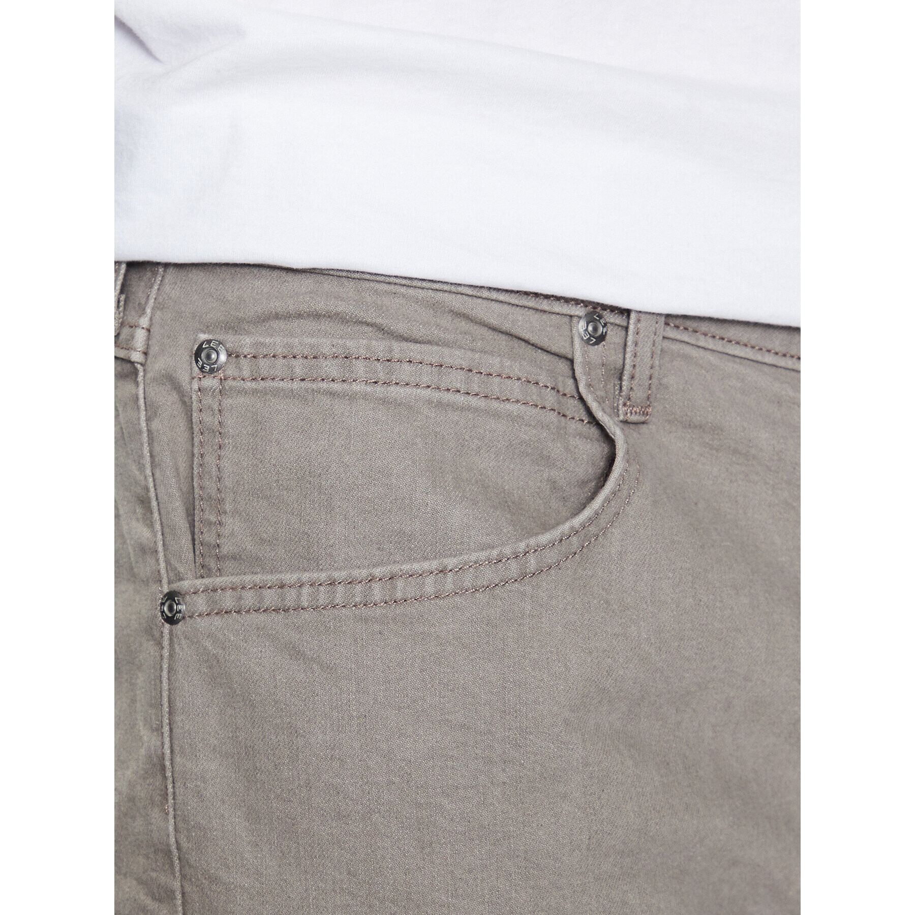 Lee Jeans kratke hlače 5 Pocket L73MKMC62 Bež Regular Fit - Pepit.si