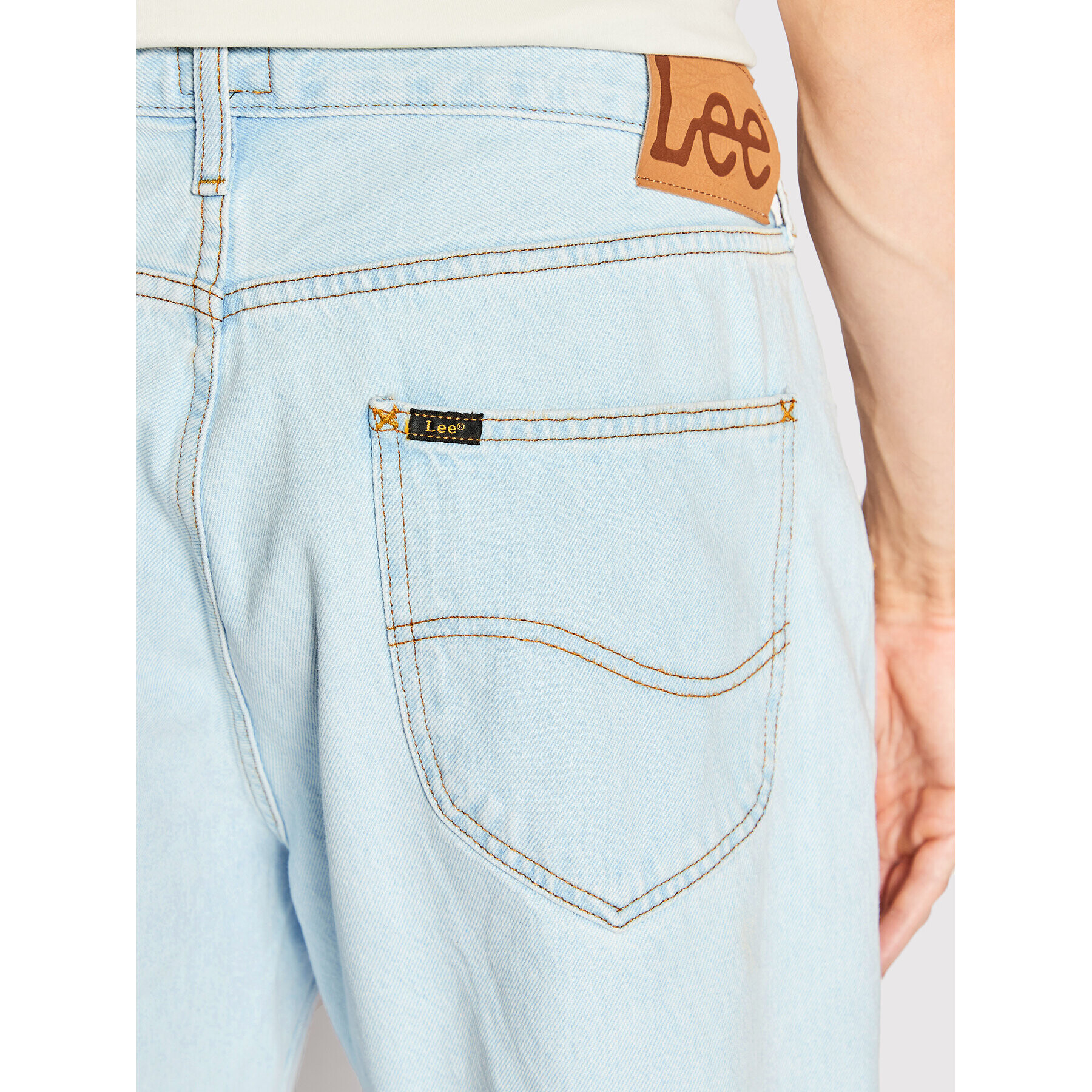 Lee Jeans kratke hlače Asher L70UGAOU Modra Loose Fit - Pepit.si