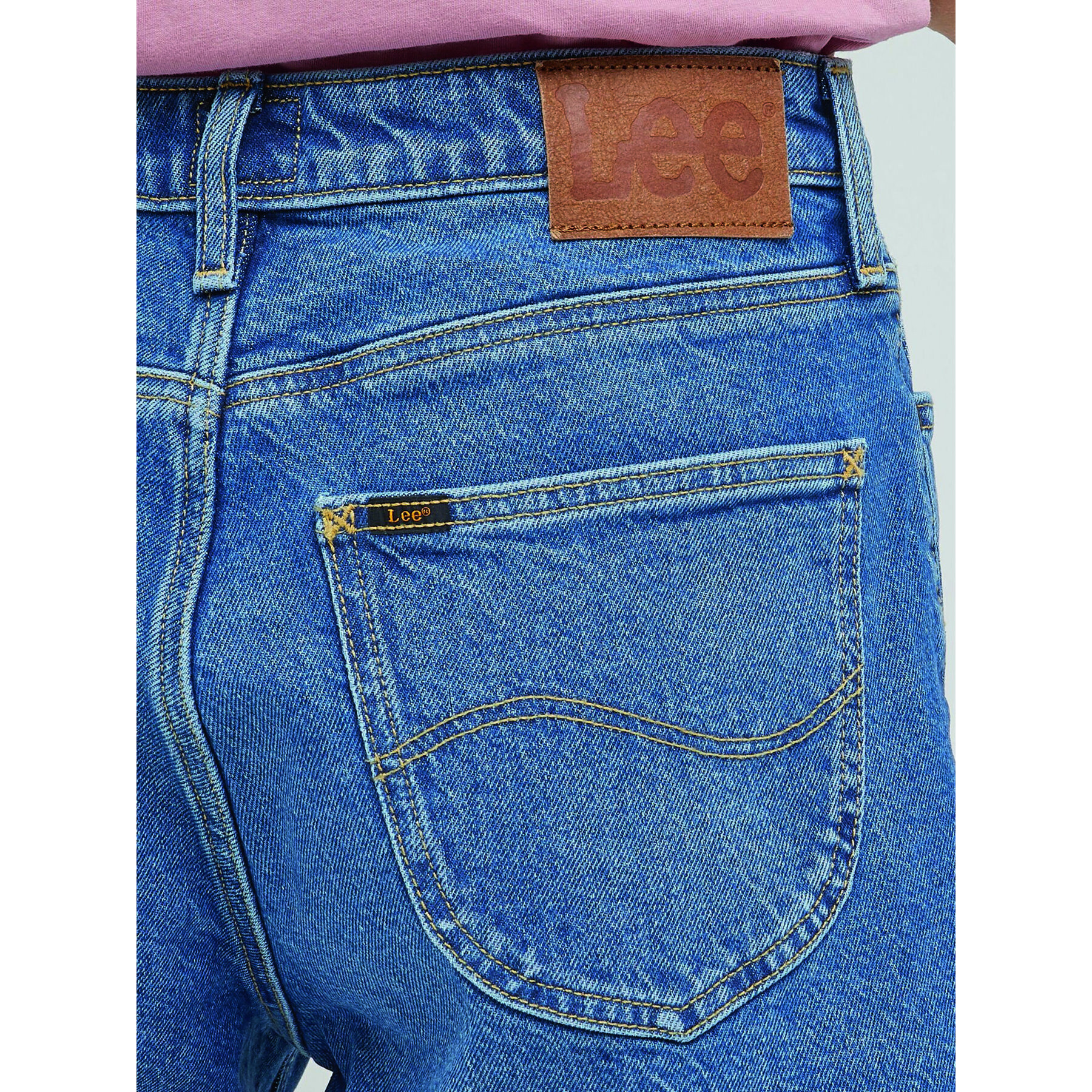 Lee Jeans kratke hlače Carol L37CHGB32 Modra Regular Fit - Pepit.si