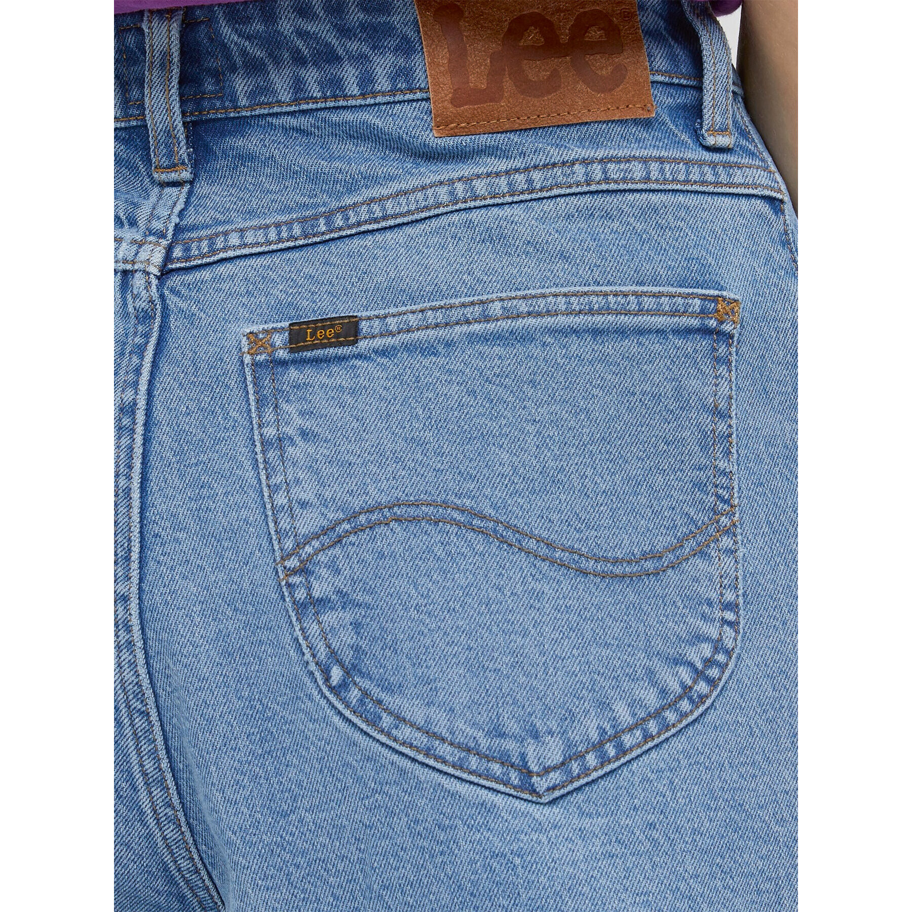 Lee Jeans kratke hlače Stella L37EHGC05 Modra Regular Fit - Pepit.si