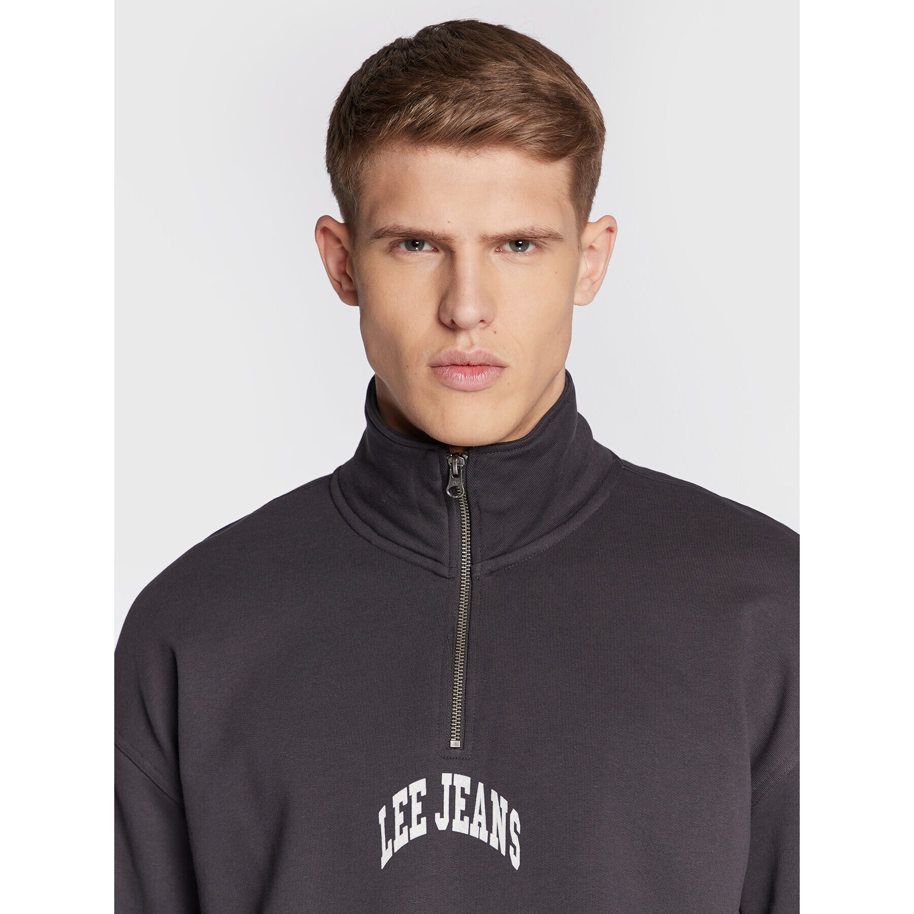 Lee Jopa Half Zip Seasonal L84FRYON 112322631 Črna Relaxed Fit - Pepit.si