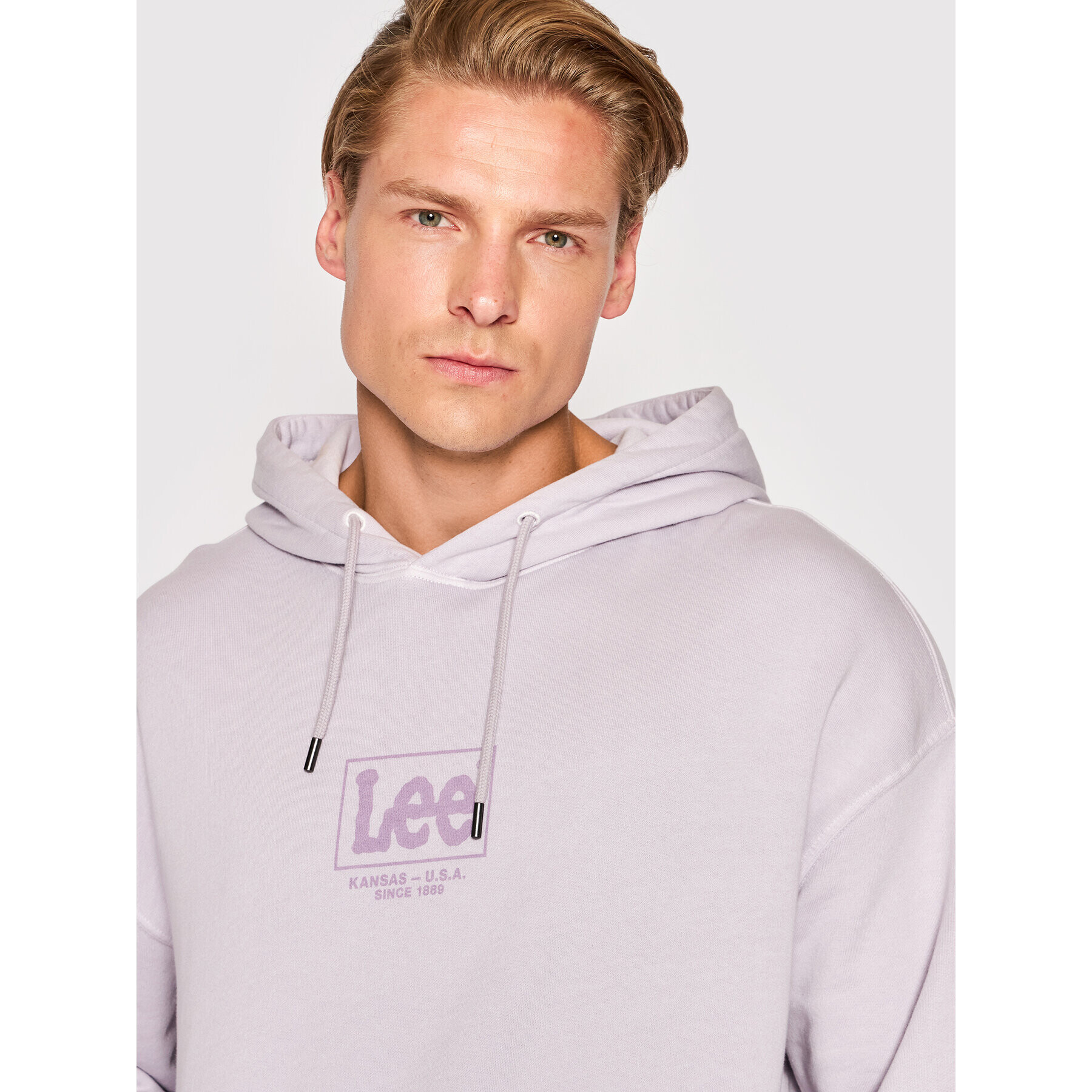 Lee Jopa Logo L85JQVUU Vijolična Loose Fit - Pepit.si