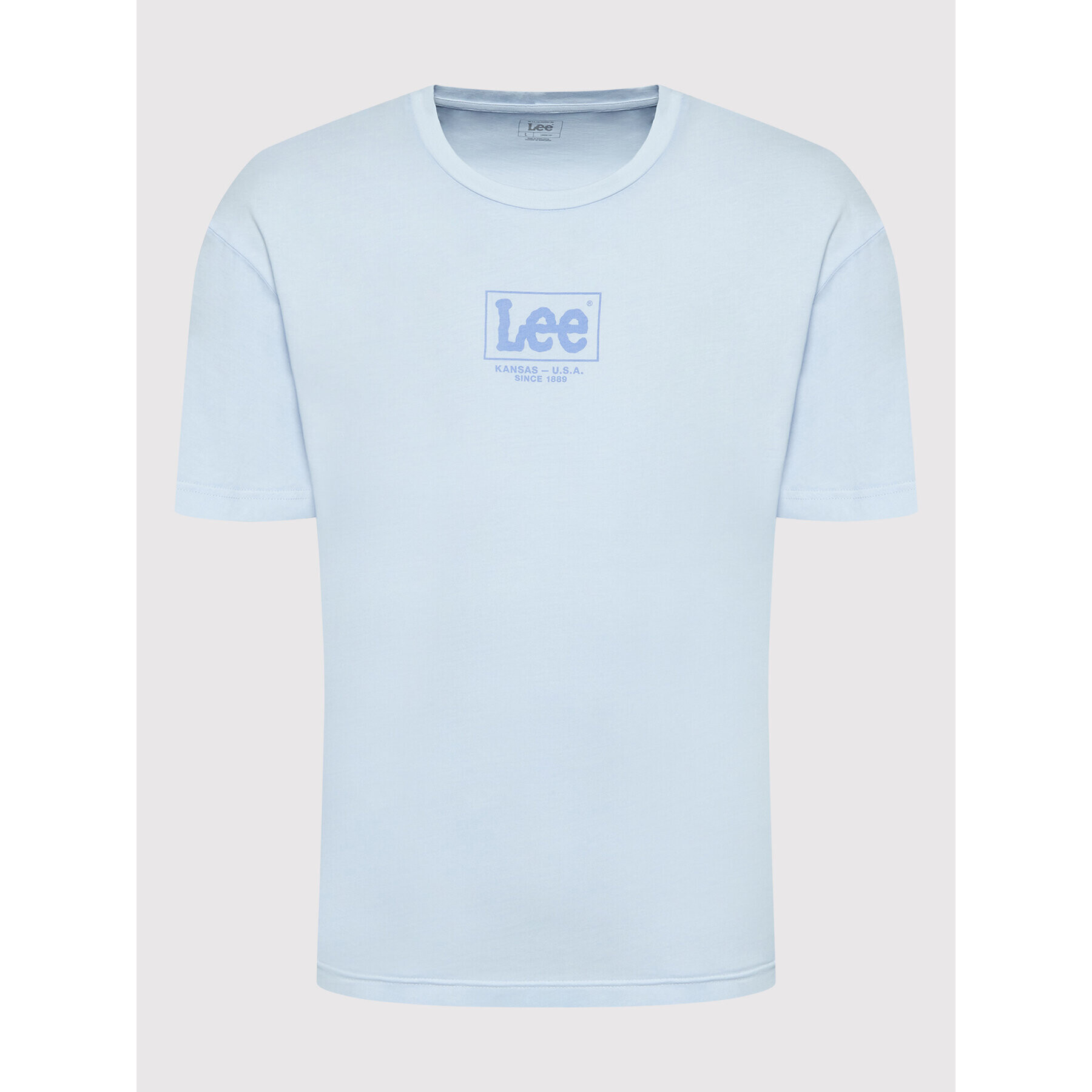 Lee Majica Logo L68RQTUW Modra Loose Fit - Pepit.si