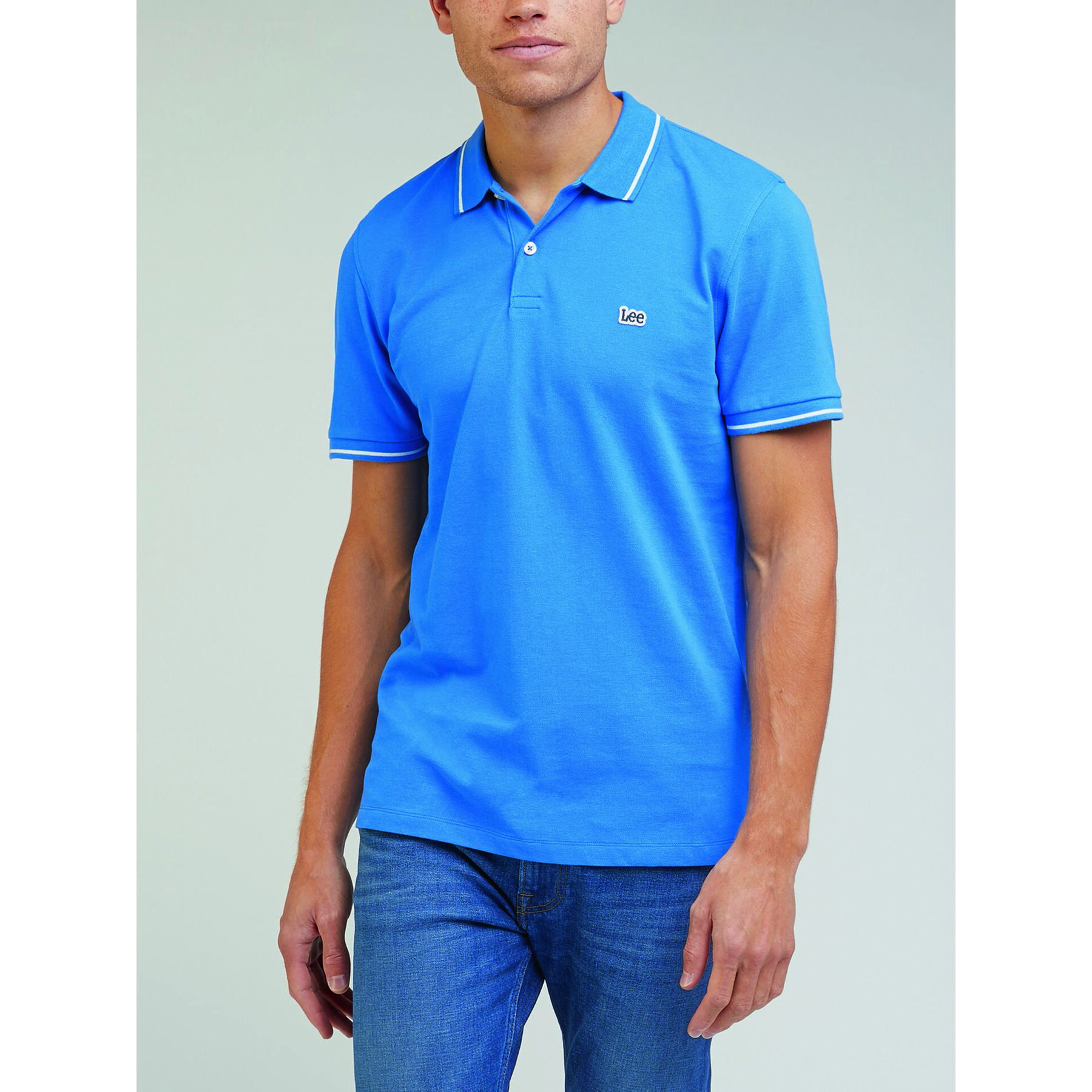 Lee Polo majica L61ARLA13 Modra Regular Fit - Pepit.si