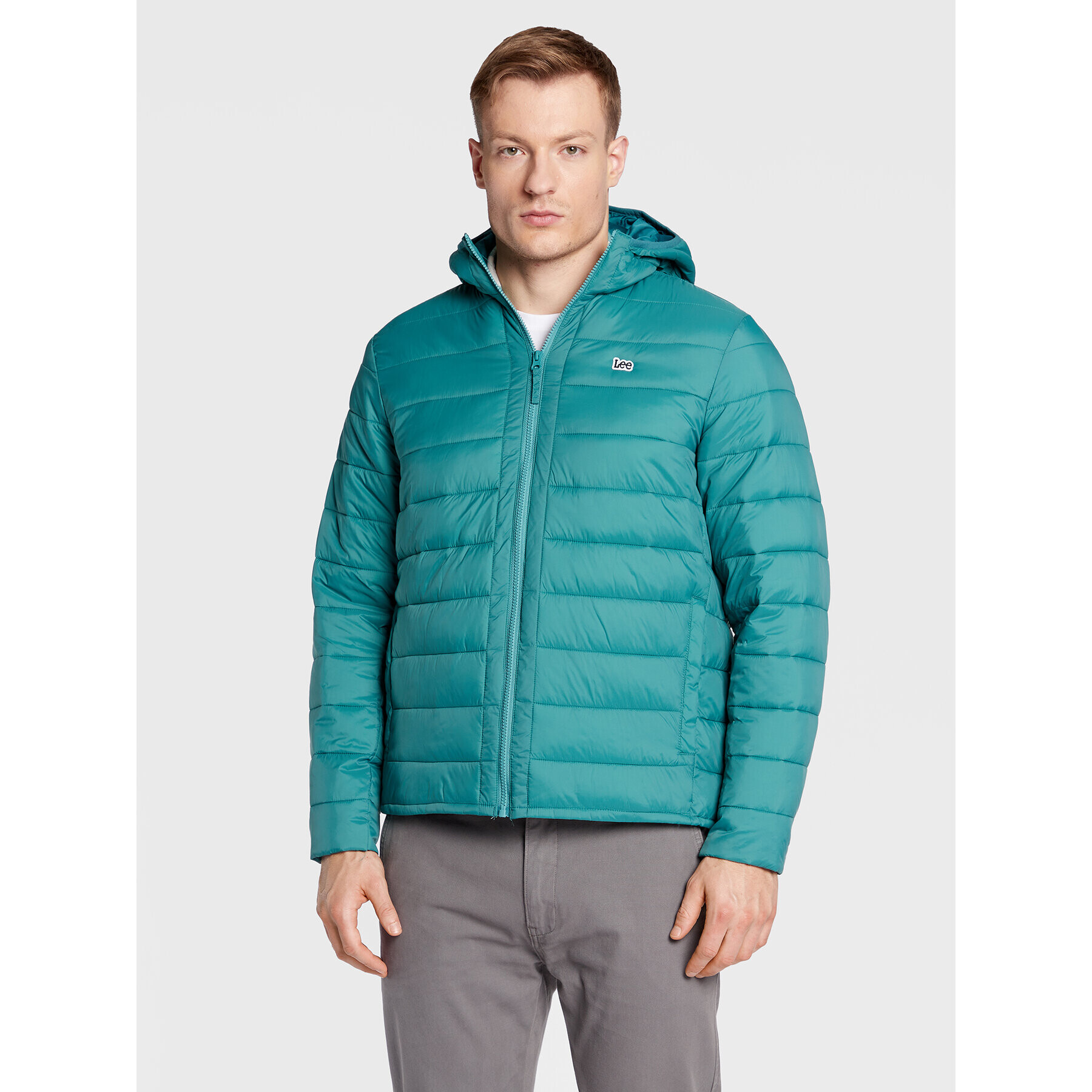 Lee Puhovka Light Puffer L87HSZDO 112321562 Zelena Regular Fit - Pepit.si