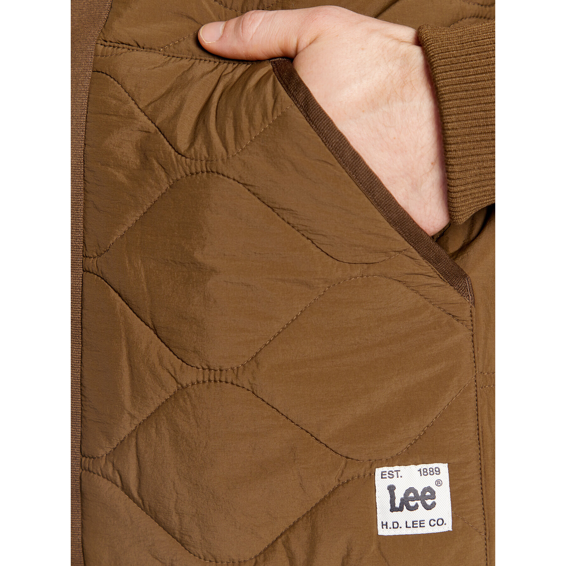 Lee Puhovka Quilted L87LDA47 112322401 Zelena Regular Fit - Pepit.si