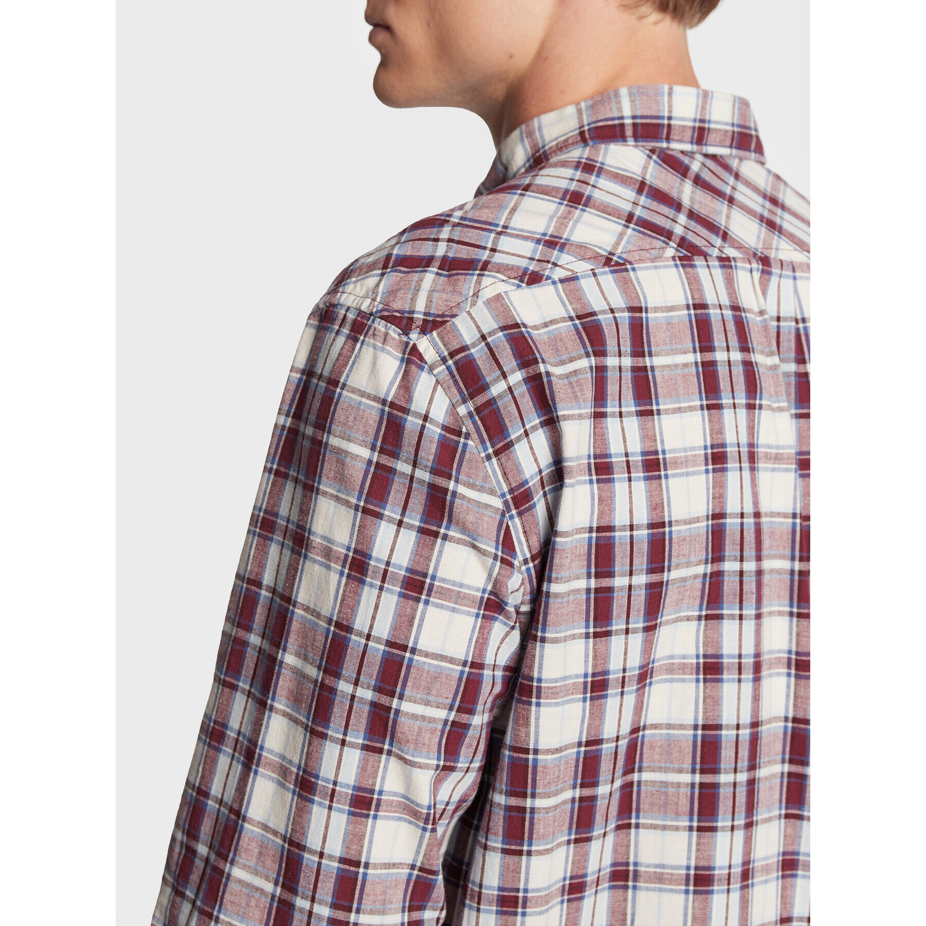 Lee Srajca Button Down L880DG74 112322559 Bordo rdeča Regular Fit - Pepit.si