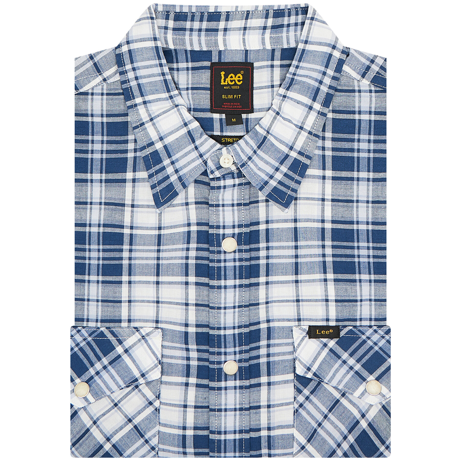 Lee Srajca Clean Western L644KJ35 Modra Slim Fit - Pepit.si