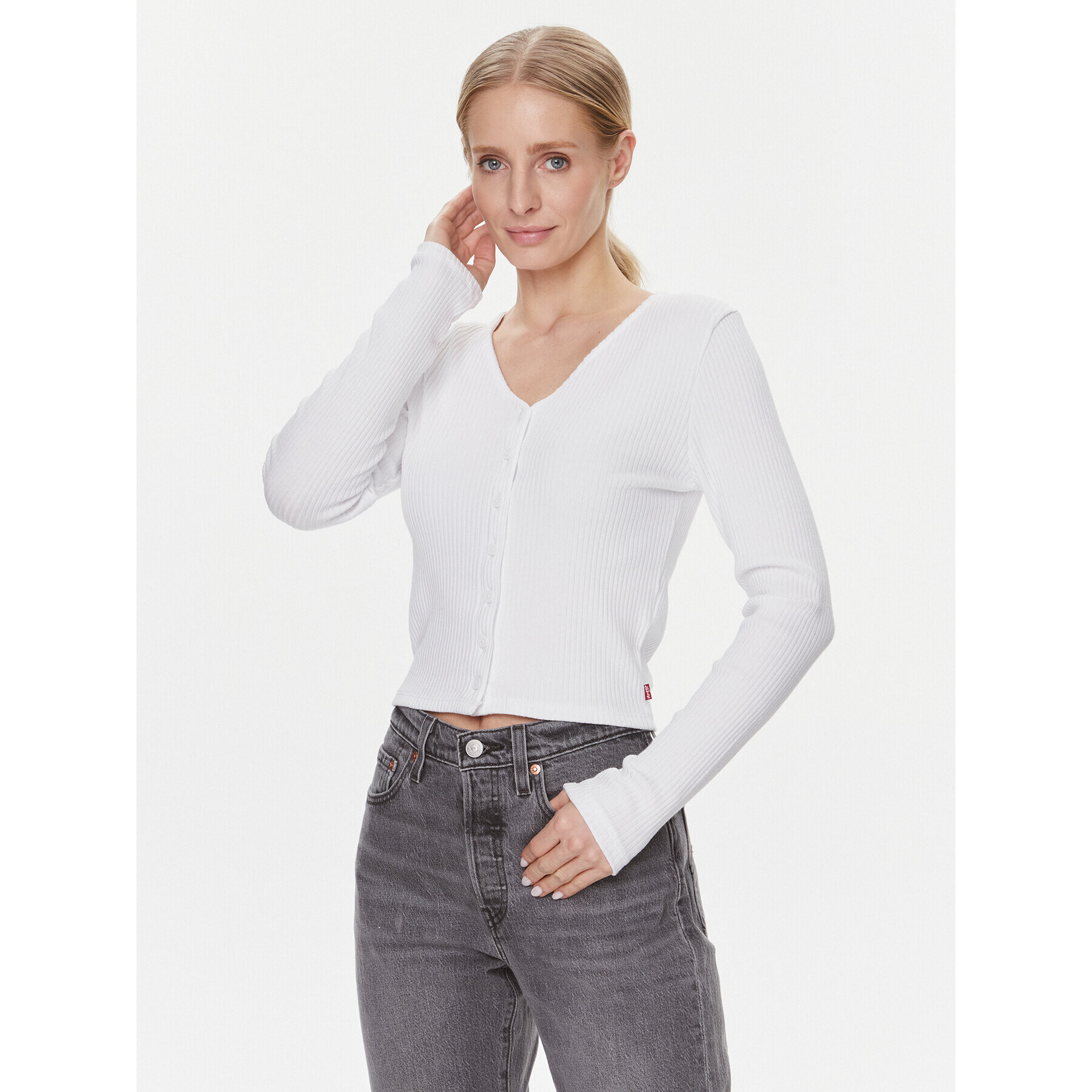 Levi's® Bluza Monica A7194-0001 Bela Slim Fit - Pepit.si