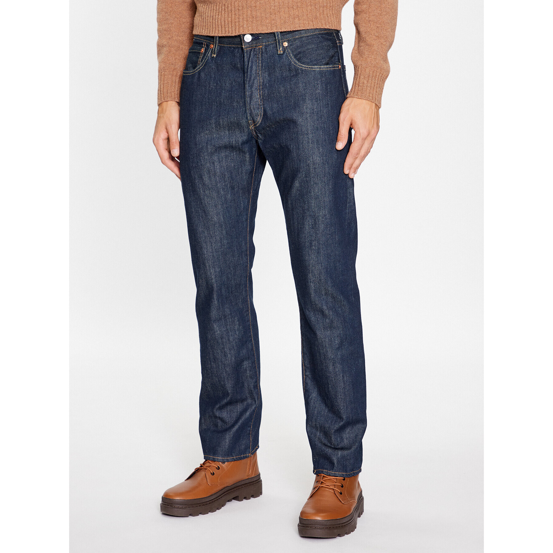 Levi's® Jeans hlače 501® 00501-0162 Mornarsko modra Original Fit - Pepit.si