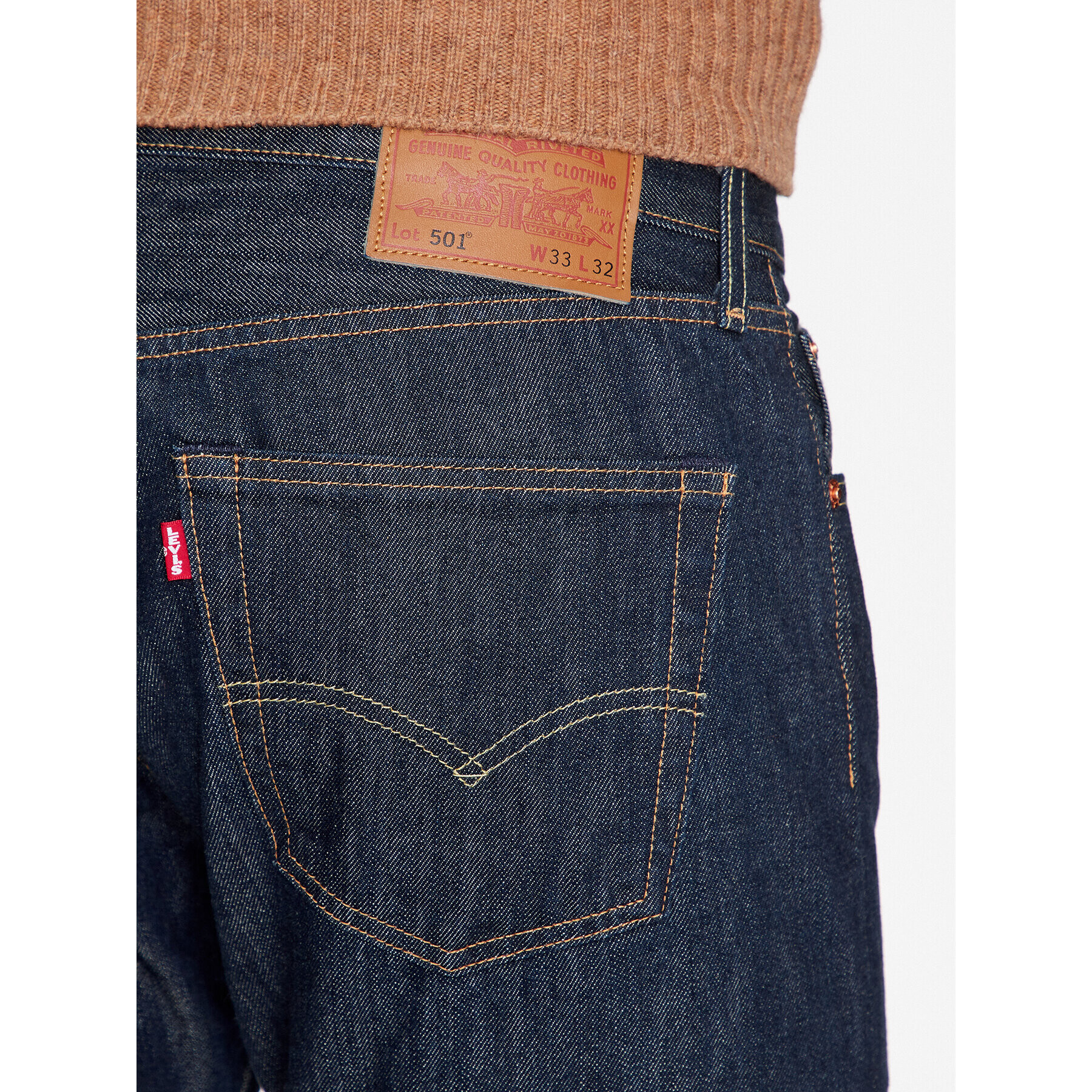 Levi's® Jeans hlače 501® 00501-0162 Mornarsko modra Original Fit - Pepit.si