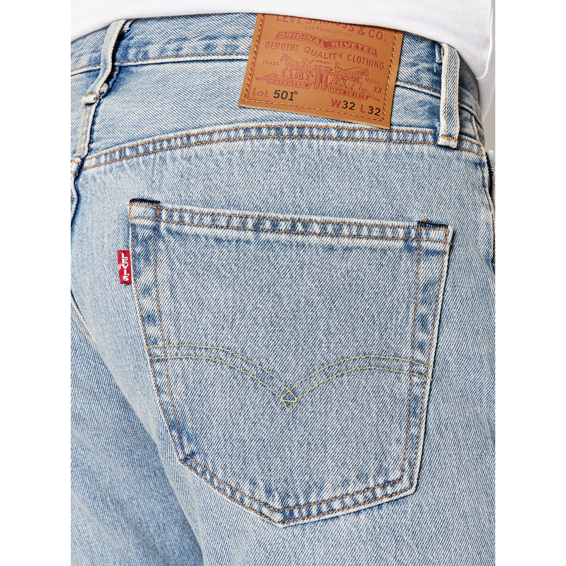 Levi's® Jeans hlače 501® 00501-3332 Modra Original Fit - Pepit.si