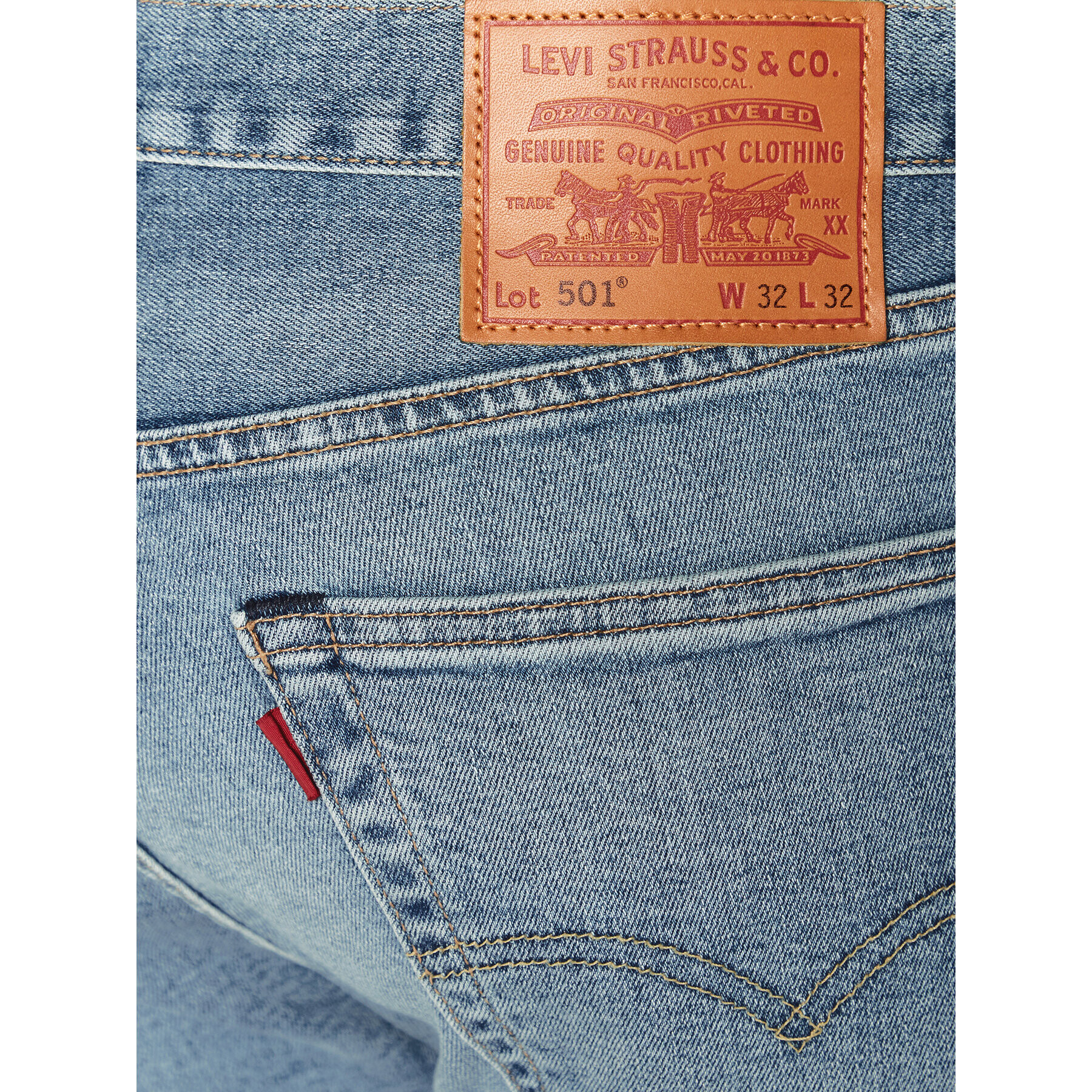 Levi's® Jeans hlače 501® 00501-3340 Modra Regular Fit - Pepit.si