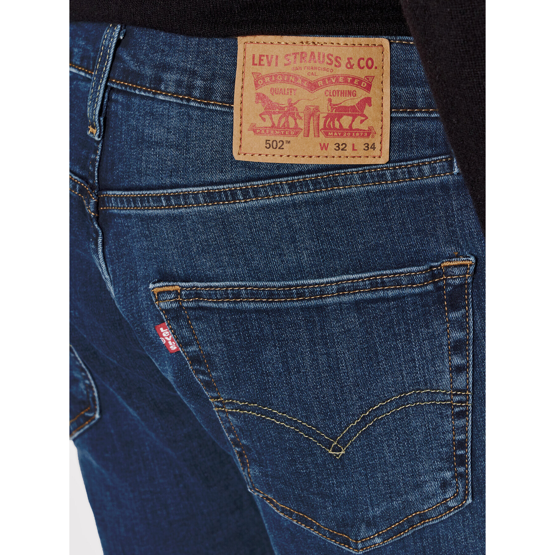 Levi's® Jeans hlače 502™ 29507-0053 Mornarsko modra Taper Fit - Pepit.si