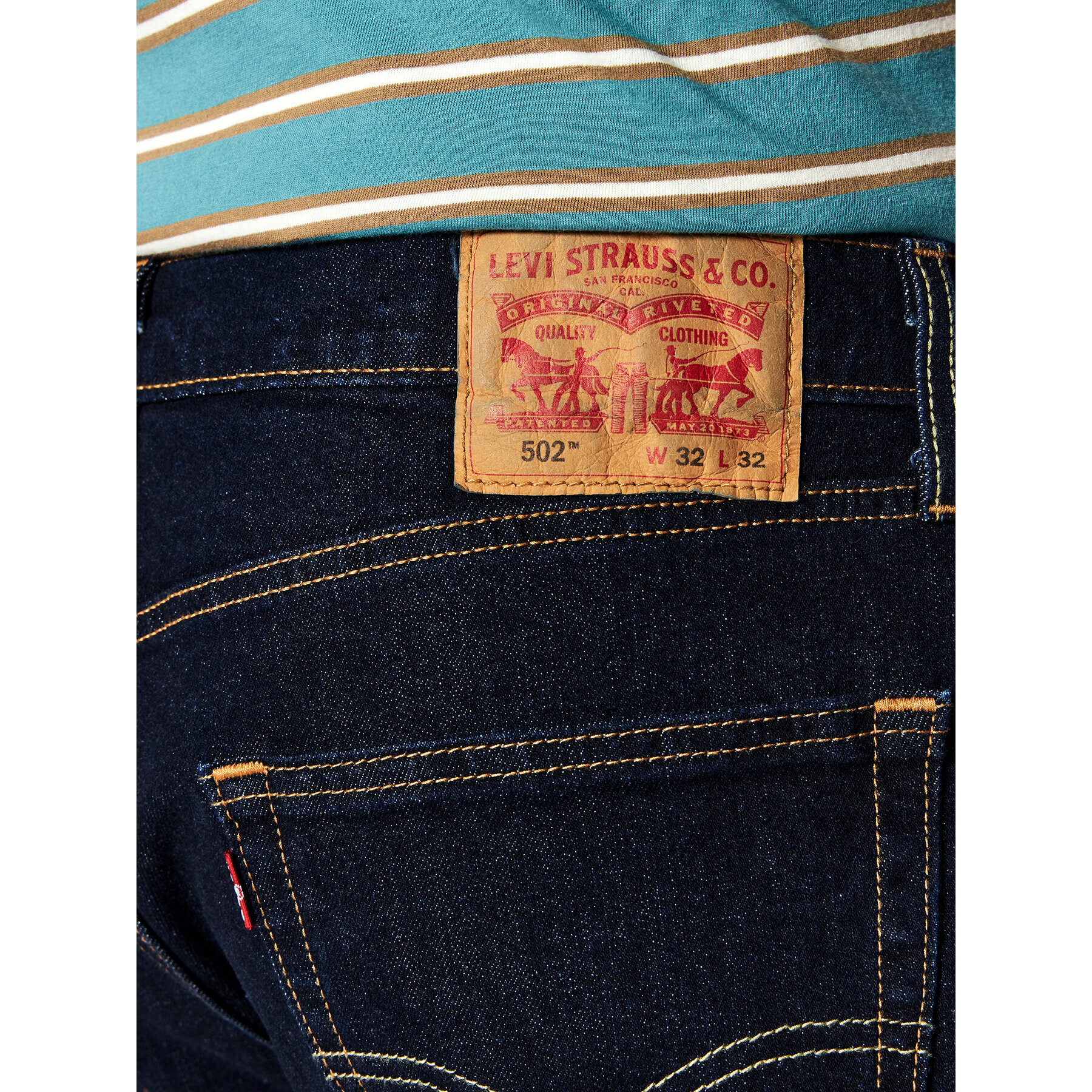 Levi's® Jeans hlače 502™ 29507-0083 Mornarsko modra Taper Fit - Pepit.si