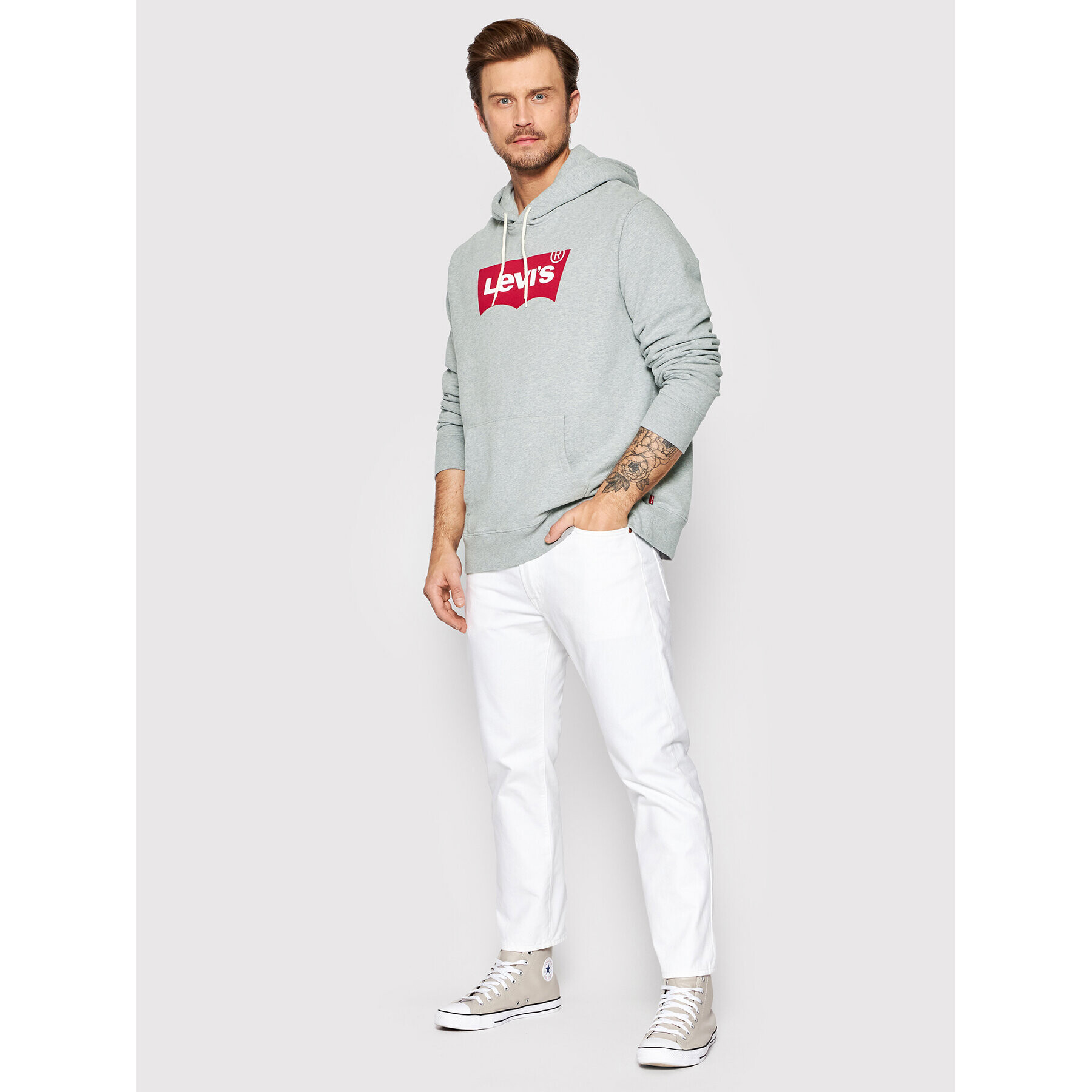 Levi's® Jeans hlače 551™ Authentic A0927-0020 Bela Straight Fit - Pepit.si