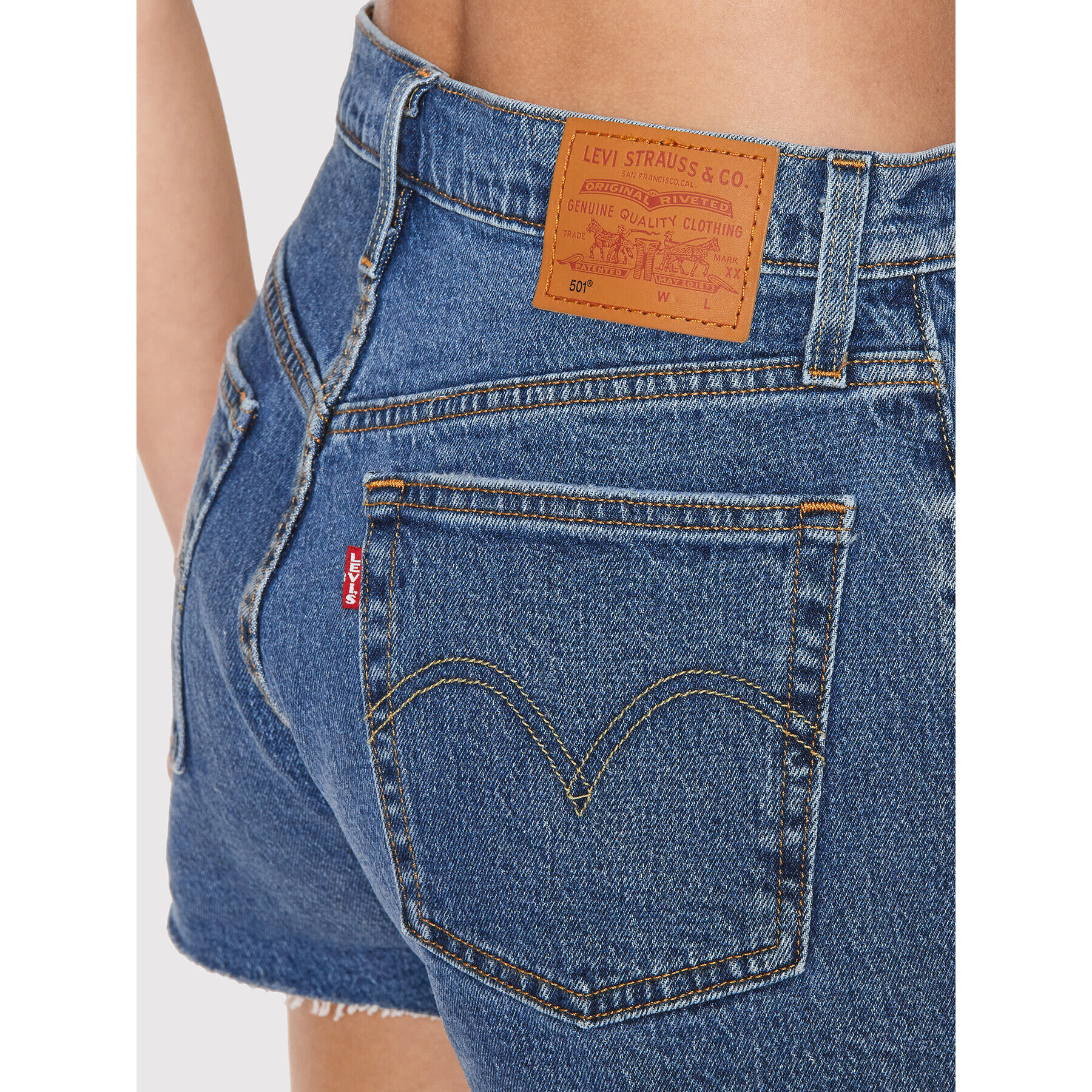 Levi's® Jeans kratke hlače 501® 56327-0242 Modra Slim Fit - Pepit.si