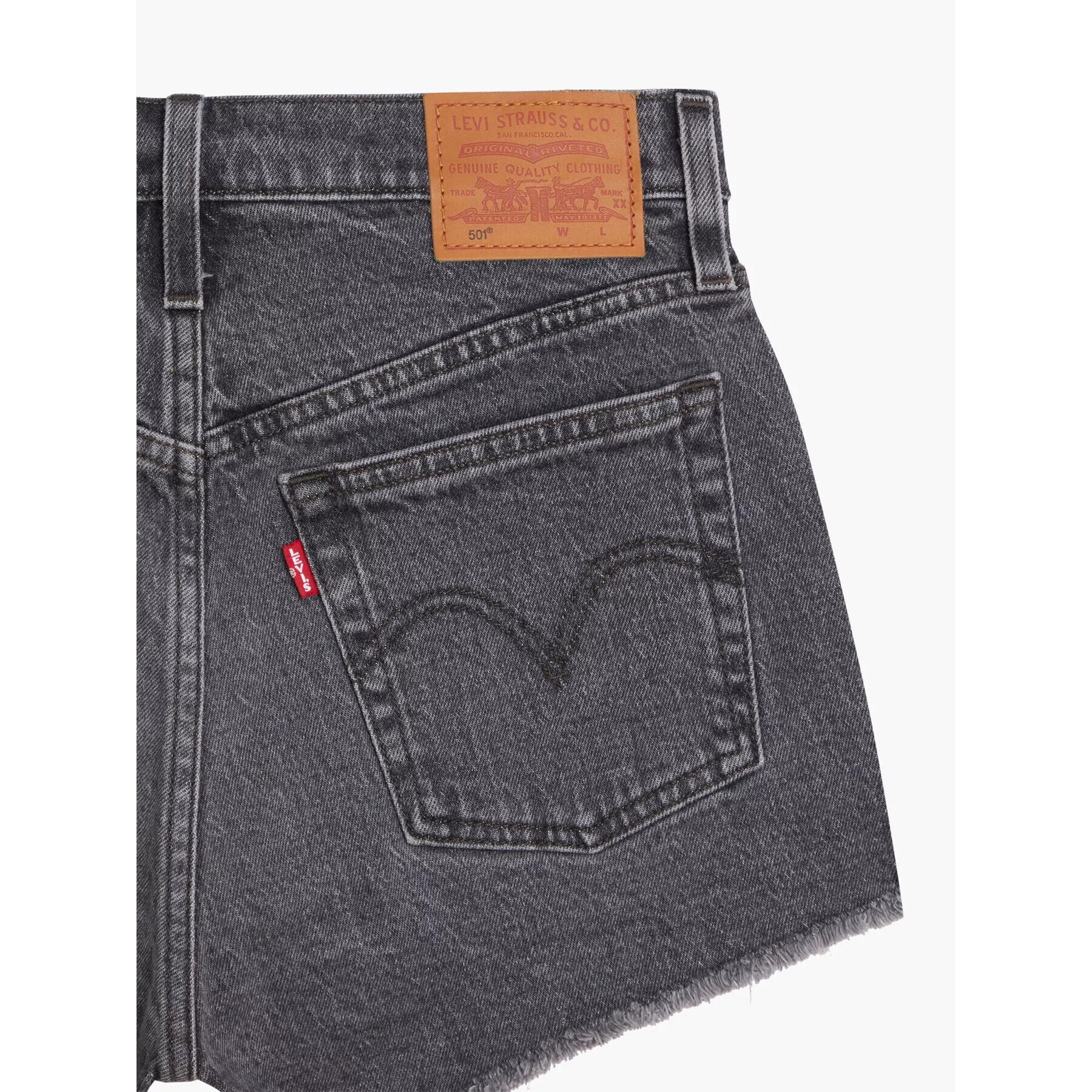 Levi's® Jeans kratke hlače 501® Original 563270240 Siva Regular Fit - Pepit.si