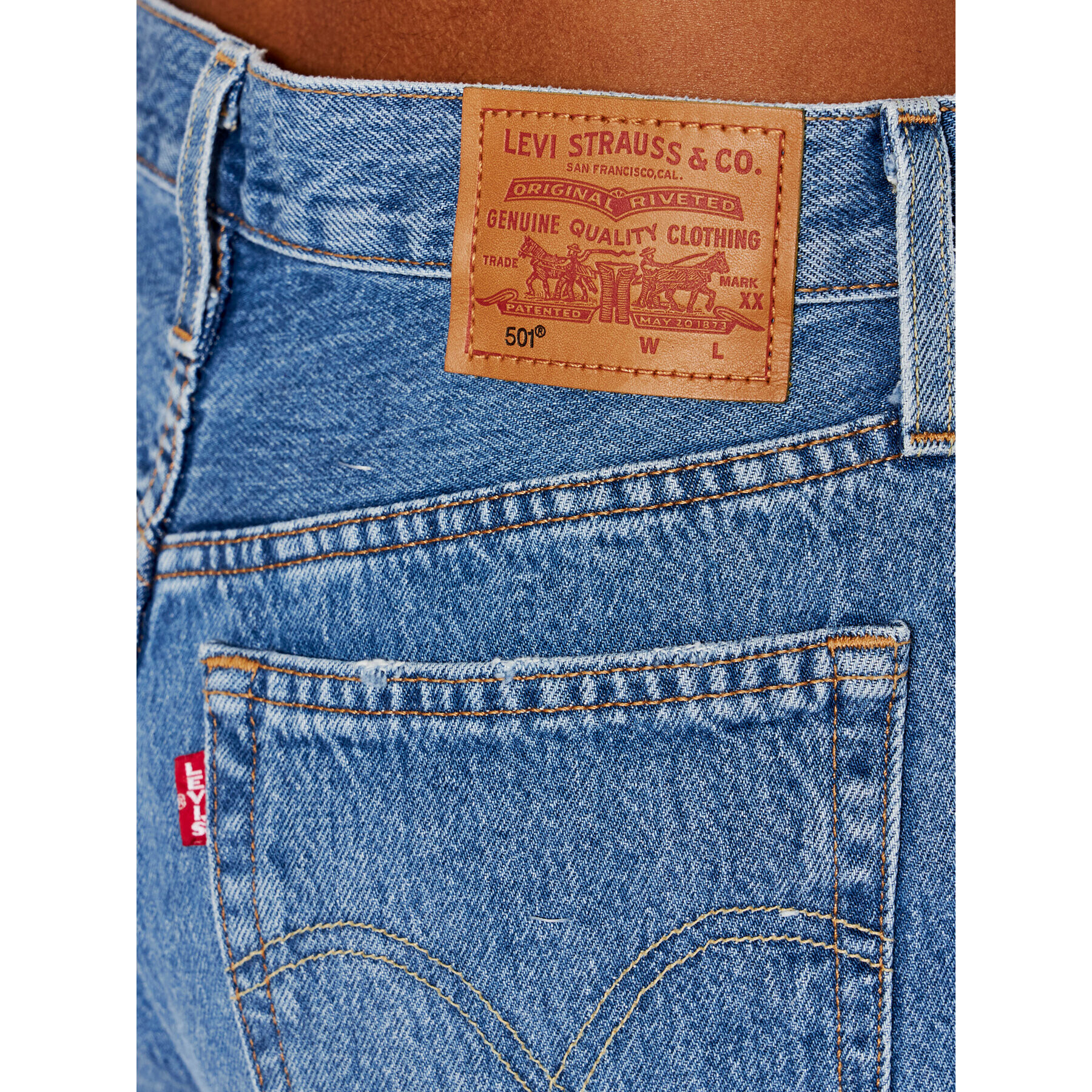 Levi's® Jeans kratke hlače Original 56327-0081 Modra Slim Fit - Pepit.si