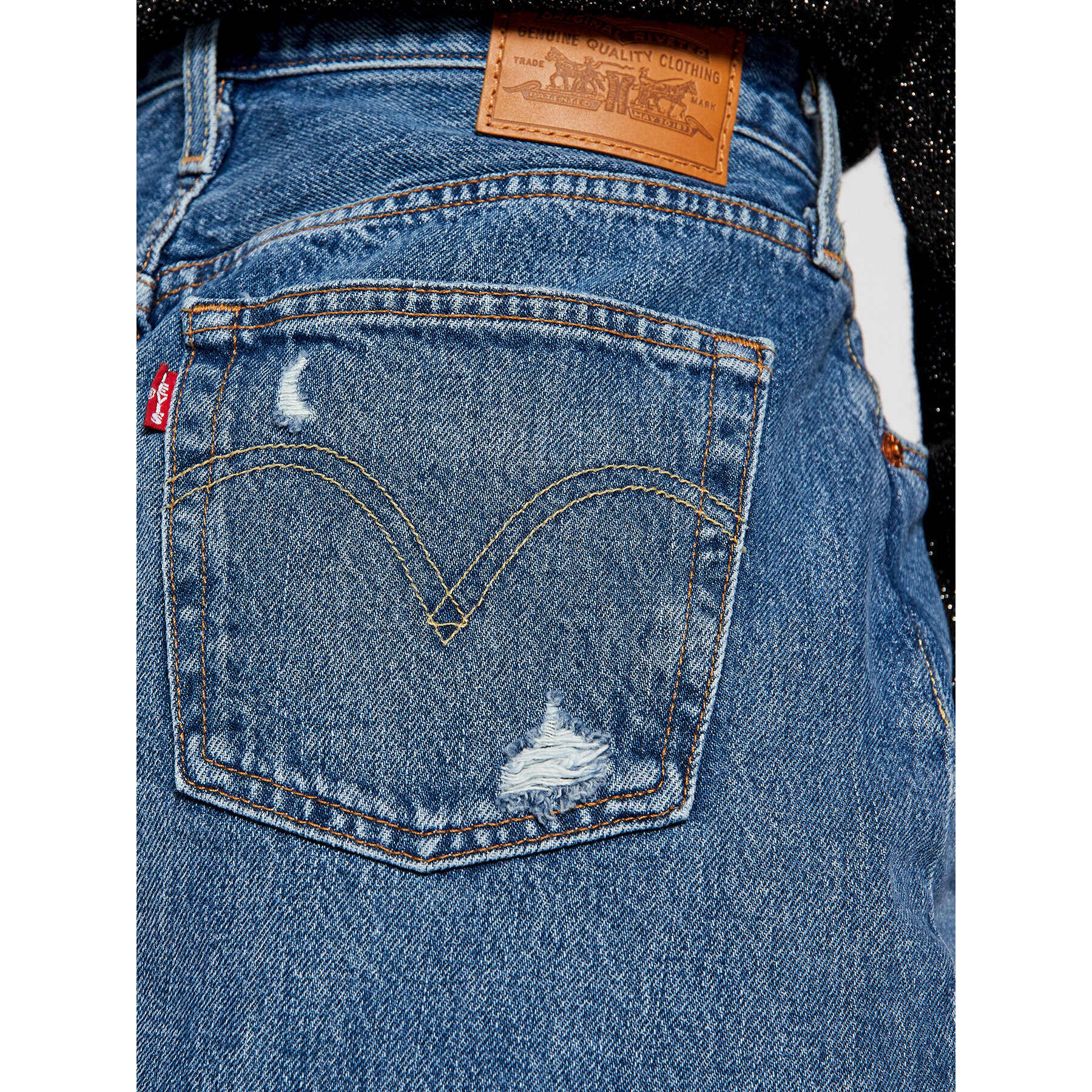 Levi's® Jeans krilo Destructed 77882-0020 Modra Slim Fit - Pepit.si