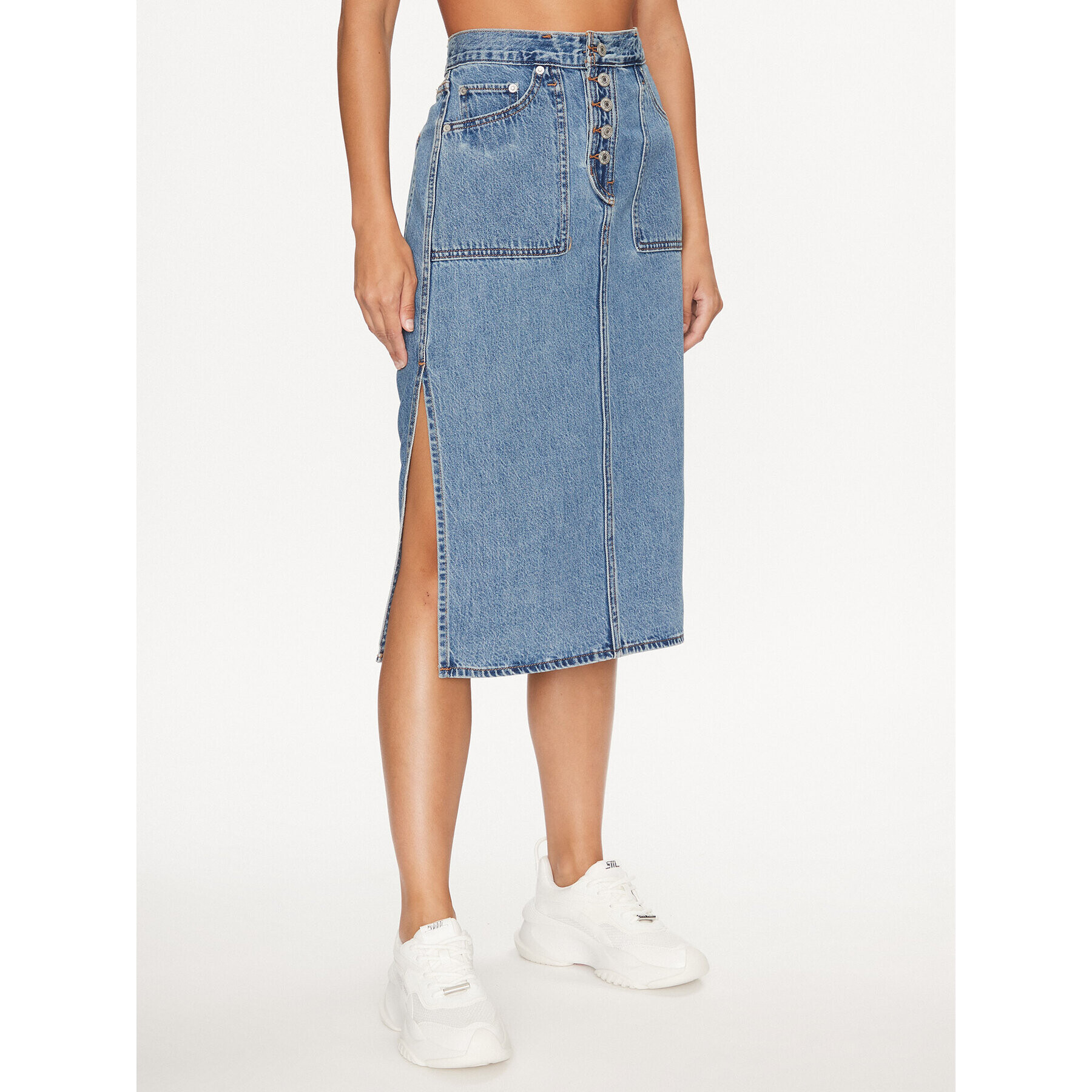 Levi's® Jeans krilo Reversible Slit A6082-0000 Modra Relaxed Fit - Pepit.si