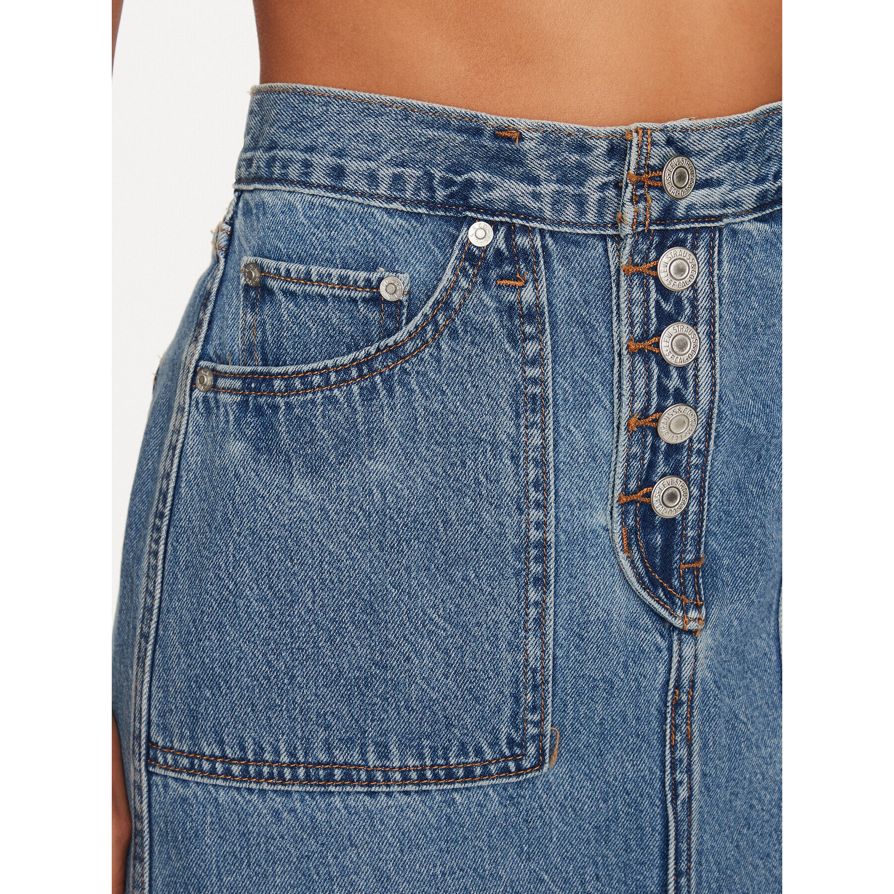 Levi's® Jeans krilo Reversible Slit A6082-0000 Modra Relaxed Fit - Pepit.si