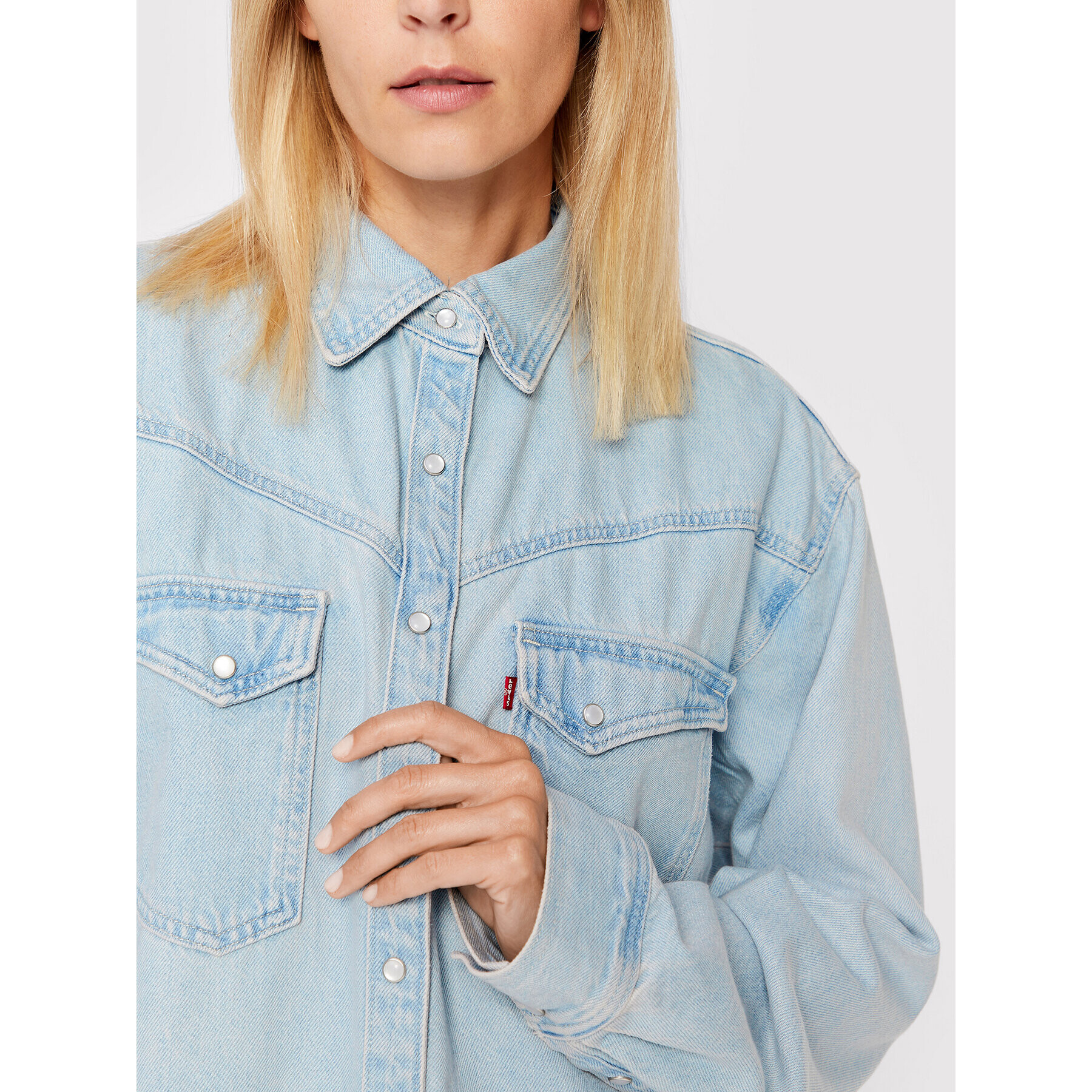 Levi's® Jeans srajca Dorsey Western A3364-0001 Modra Oversize - Pepit.si