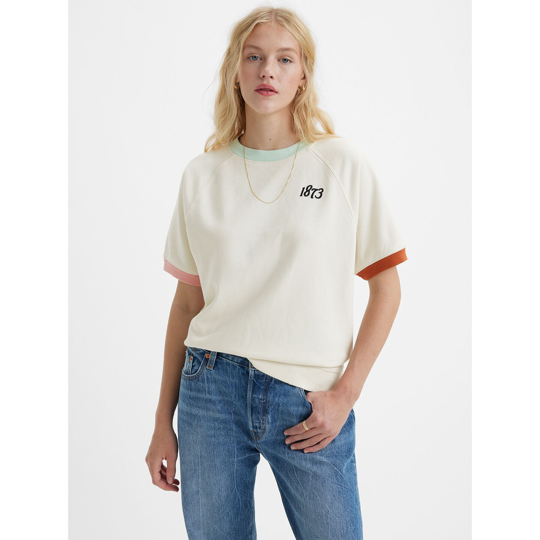 Levi's® Jopa Graphic A49360001 Écru Regular Fit - Pepit.si