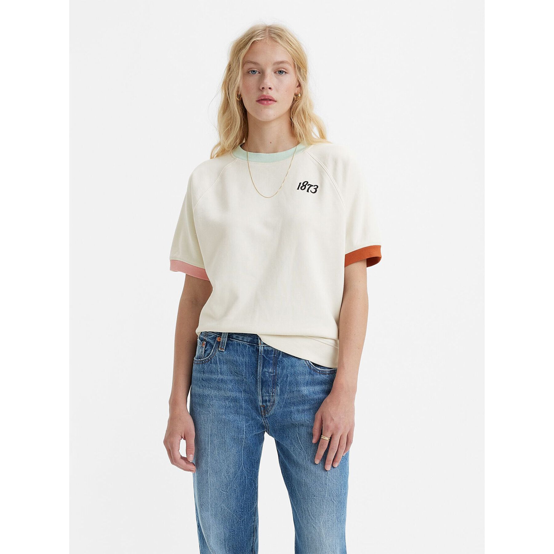 Levi's® Jopa Graphic A49360001 Écru Regular Fit - Pepit.si