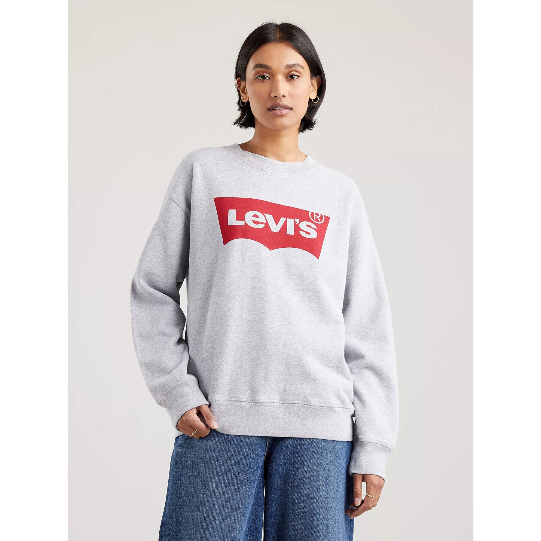 Levi's® Jopa Graphic Standard 186860012 Siva Loose Fit - Pepit.si