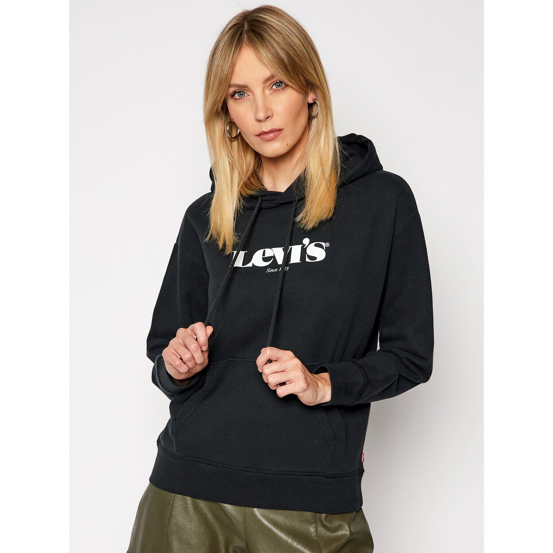 Levi's® Jopa Graphic Standard Hoodie 18487-0004 Črna Regular Fit - Pepit.si