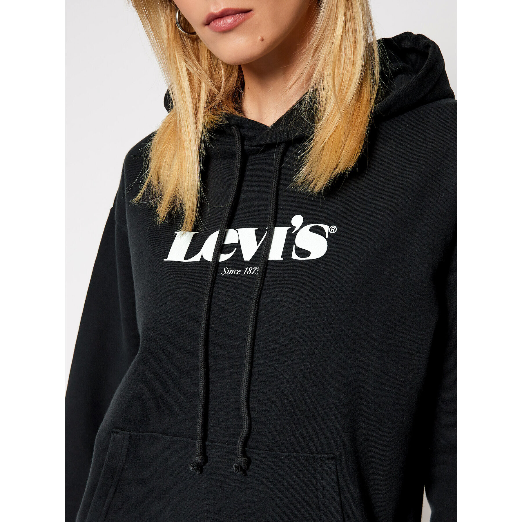 Levi's® Jopa Graphic Standard Hoodie 18487-0004 Črna Regular Fit - Pepit.si