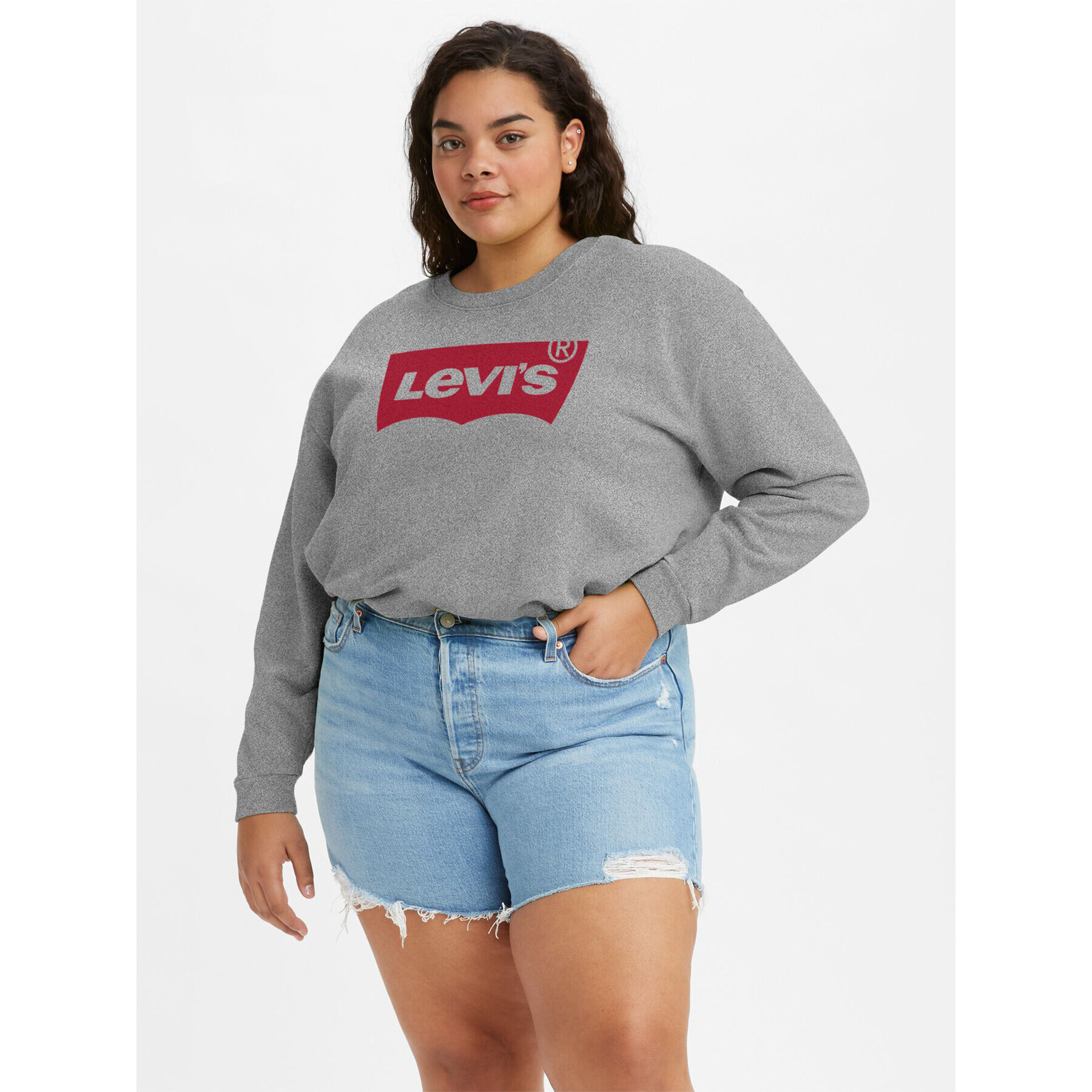 Levi's® Jopa Graphic Standard (Plus) 869200003 Siva Loose Fit - Pepit.si