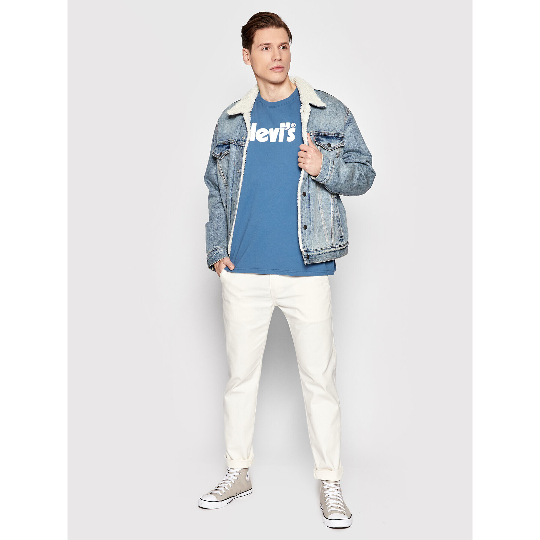 Levi's® Majica 16143-0142 Modra Relaxed Fit - Pepit.si