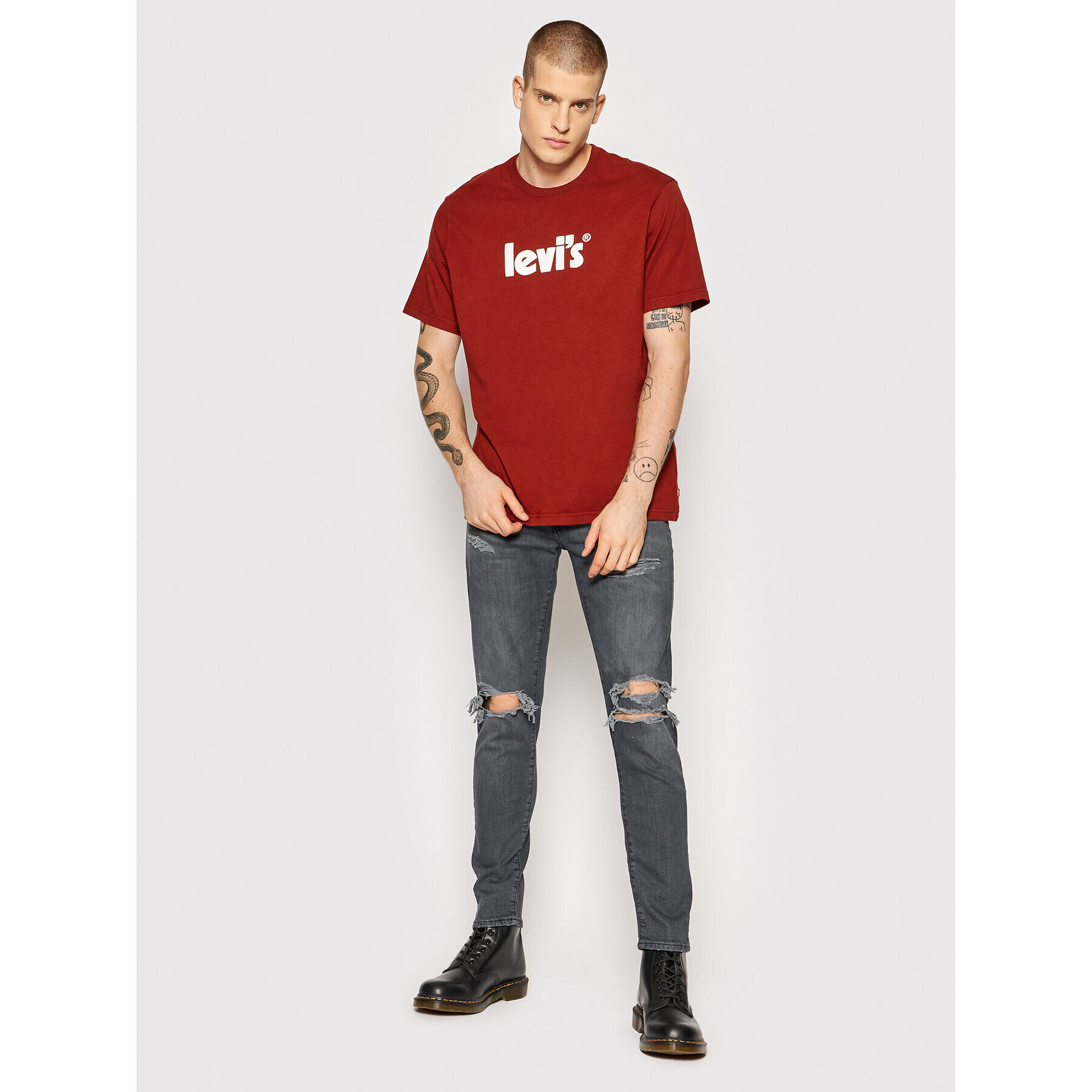 Levi's® Majica 16143-0394 Rdeča Relaxed Fit - Pepit.si