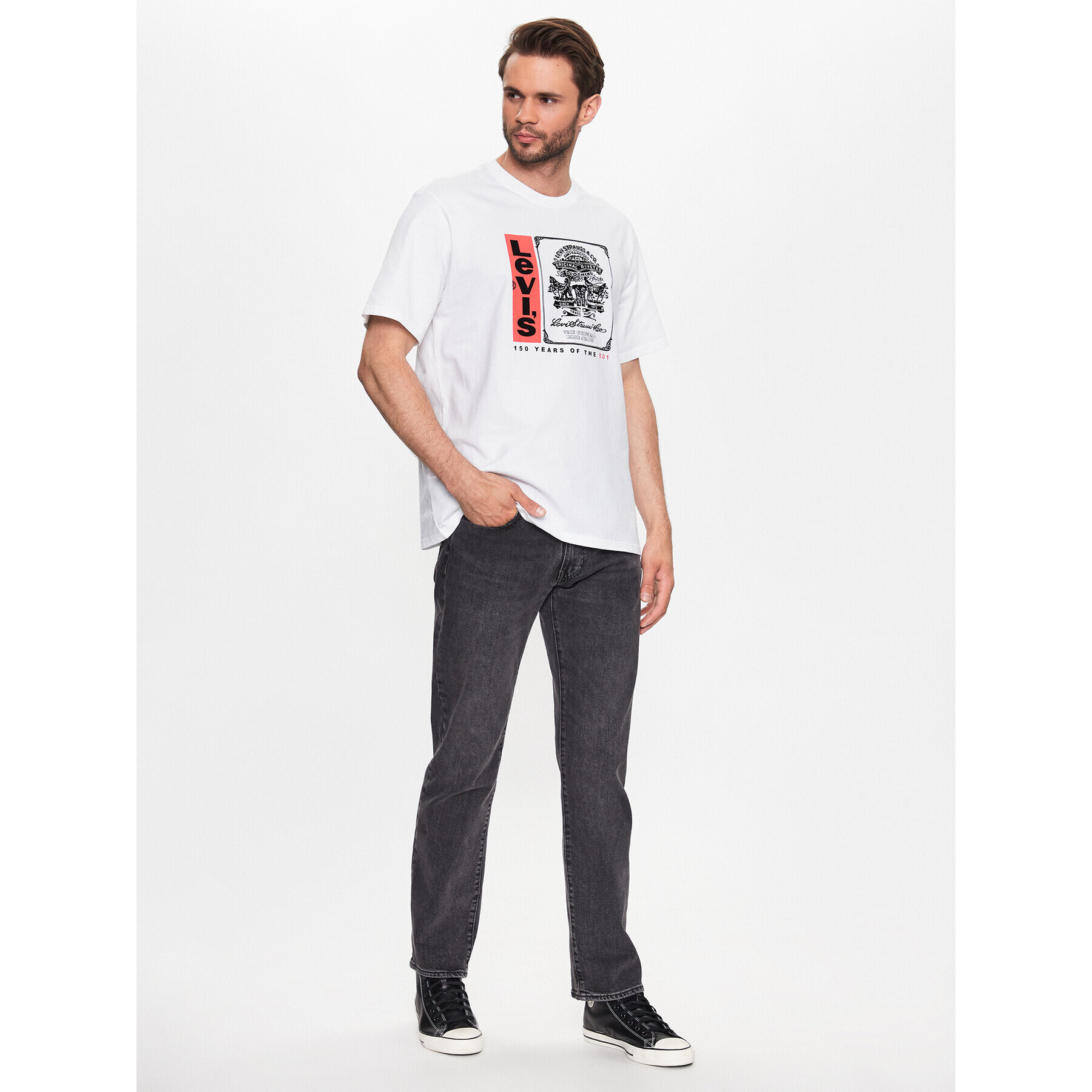 Levi's® Majica 16143-1220 Bela Relaxed Fit - Pepit.si