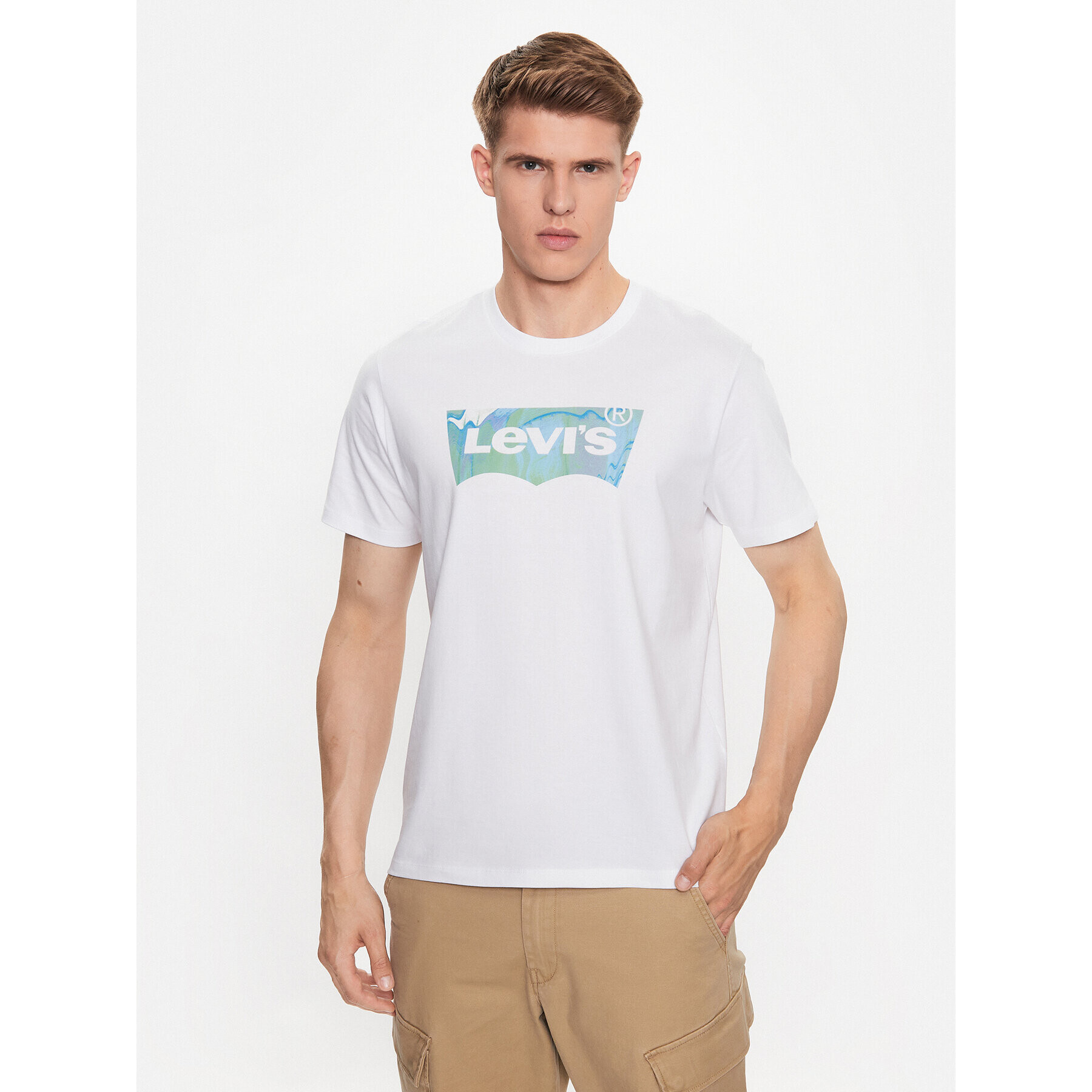 Levi's® Majica Graphic Crewneck 22491-1412 Bela Regular Fit - Pepit.si