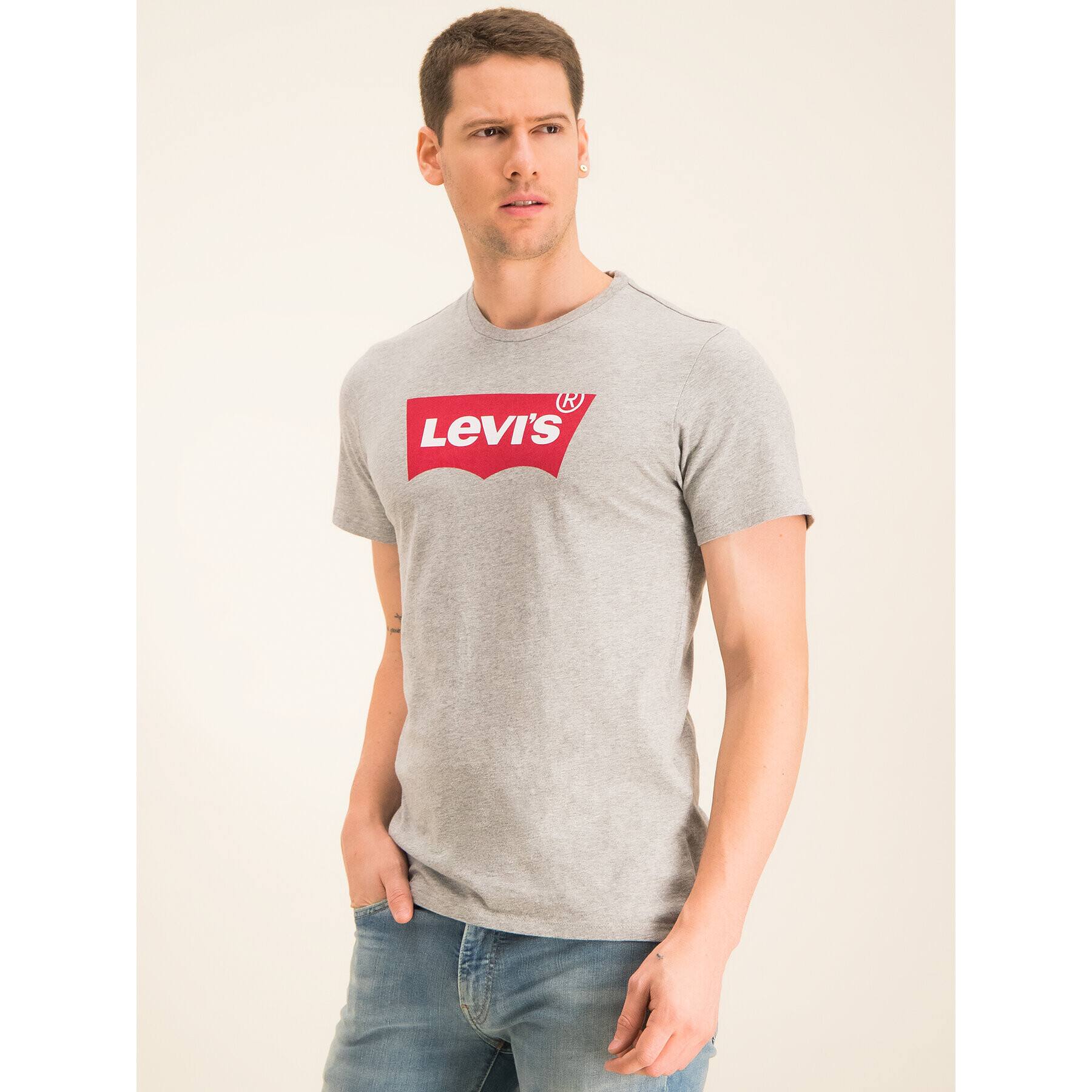 Levi's® Majica Housemark Tee 17783-0138 Siva Regular Fit - Pepit.si