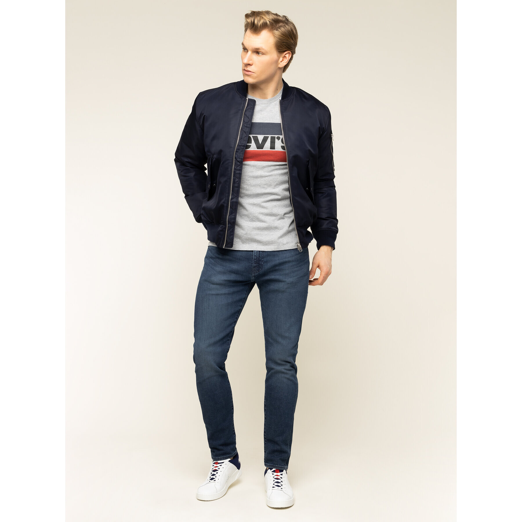 Levi's® Majica Sportswear Logo Graphic 39636-0002 Siva Regular Fit - Pepit.si