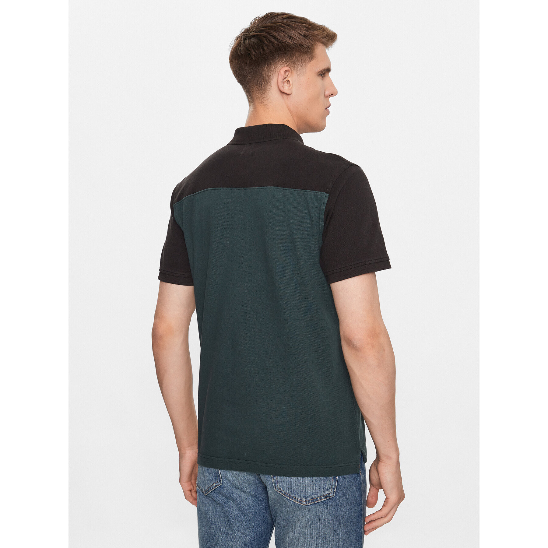 Levi's® Polo majica Colorblock A5800-0000 Zelena Standard Fit - Pepit.si