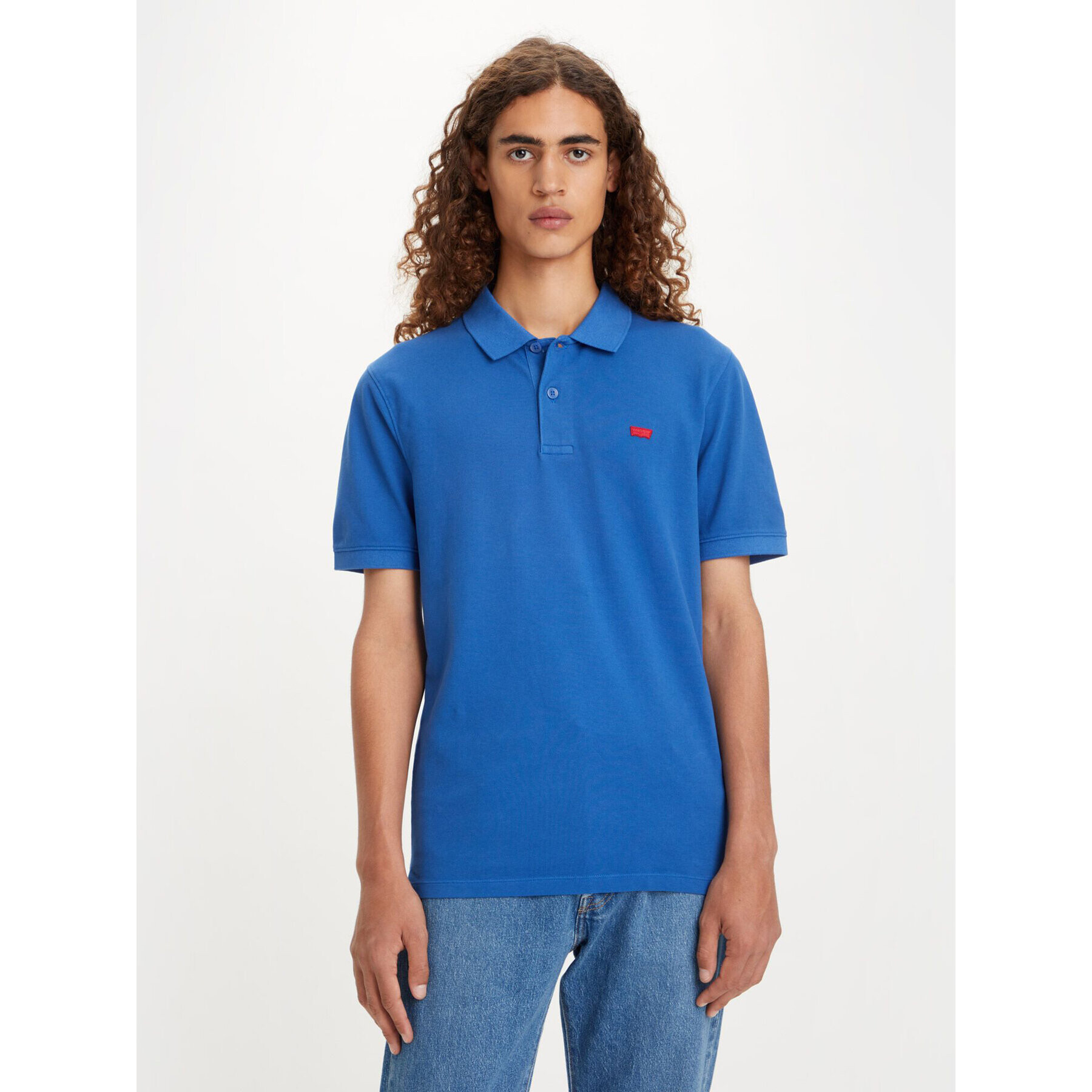 Levi's® Polo majica Housemark A48420008 Modra Slim Fit - Pepit.si