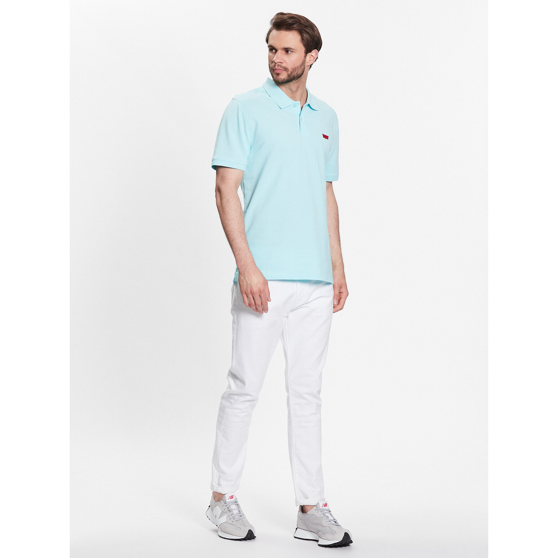 Levi's® Polo majica Housemark A48420019 Modra Slim Fit - Pepit.si