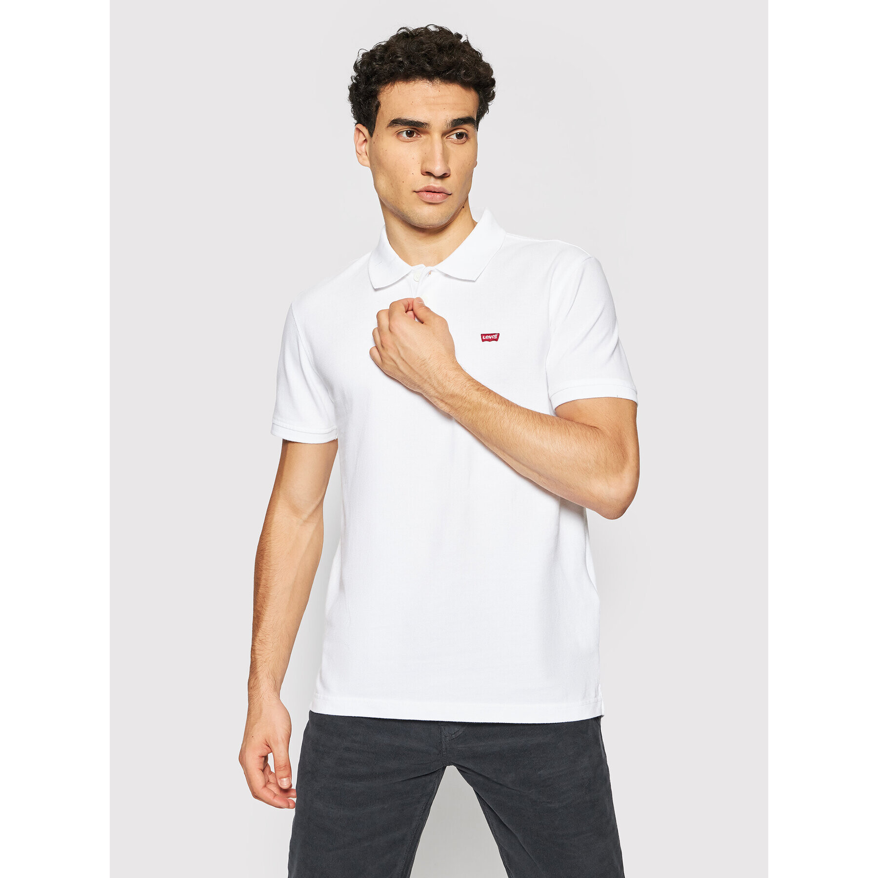 Levi's® Polo majica Standard Housemarked 35883-0003 Bela Regular Fit - Pepit.si