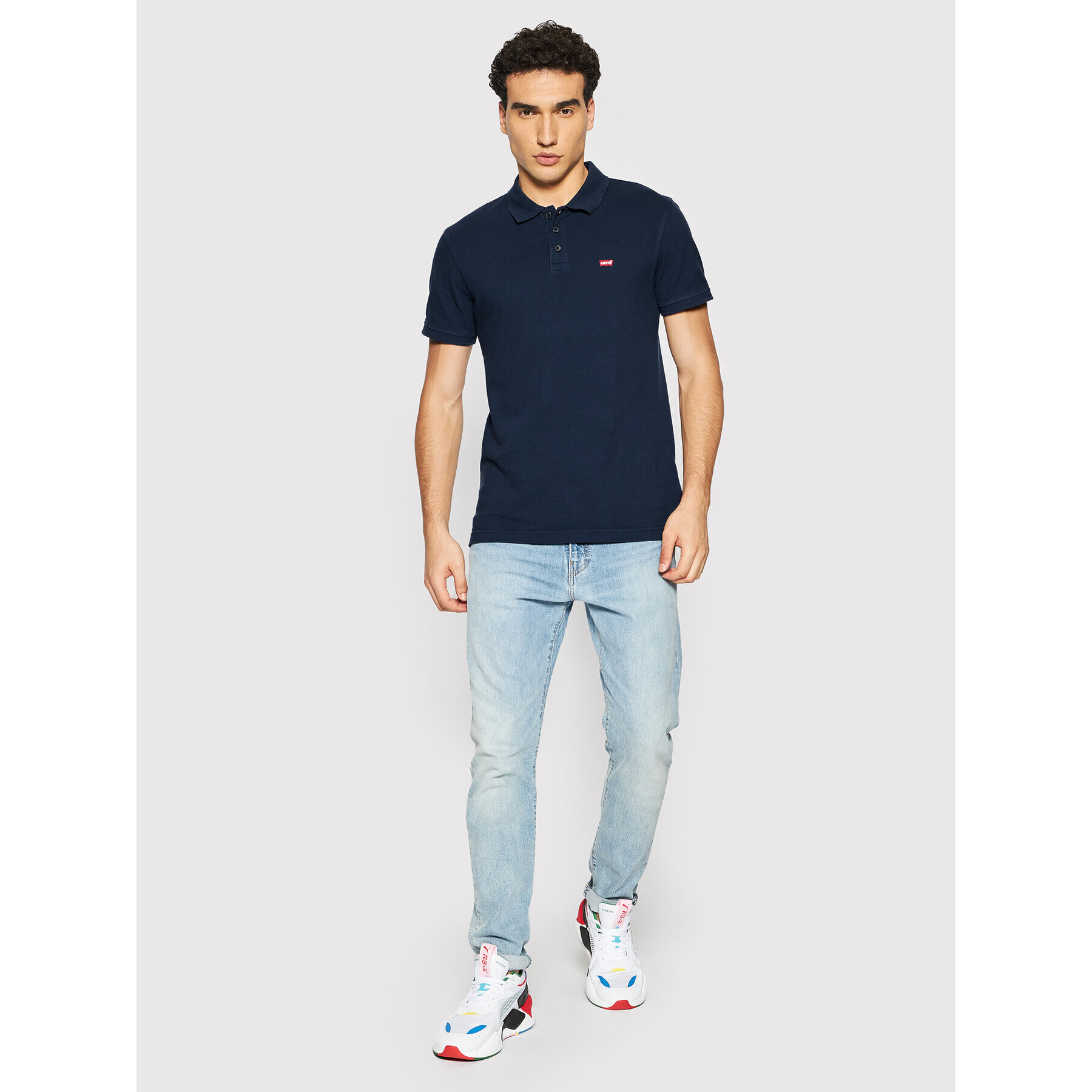 Levi's® Polo majica Standard Housemarked 35883-0005 Mornarsko modra Regular Fit - Pepit.si