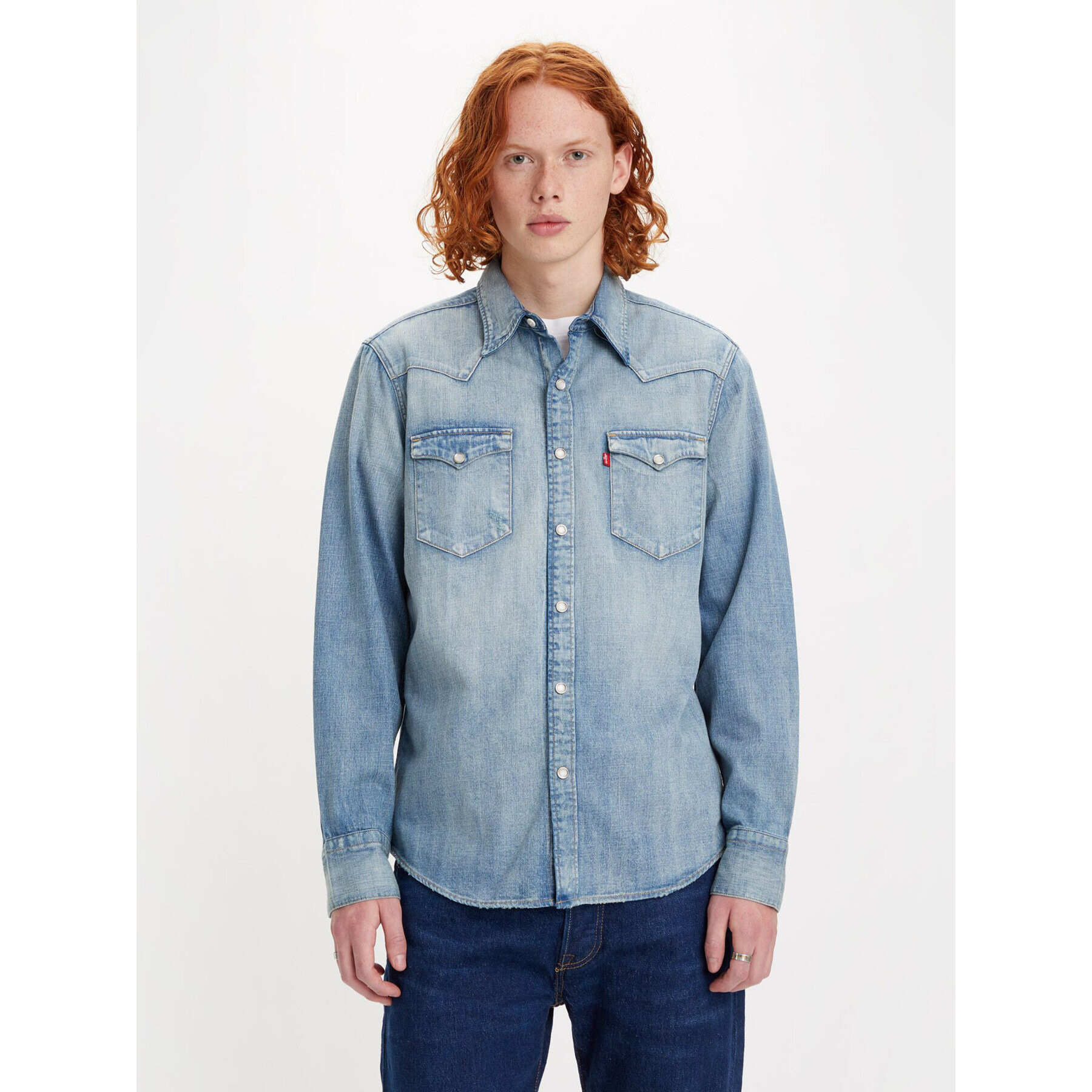 Levi's® Srajca Barstow 857440048 Mornarsko modra Regular Fit - Pepit.si