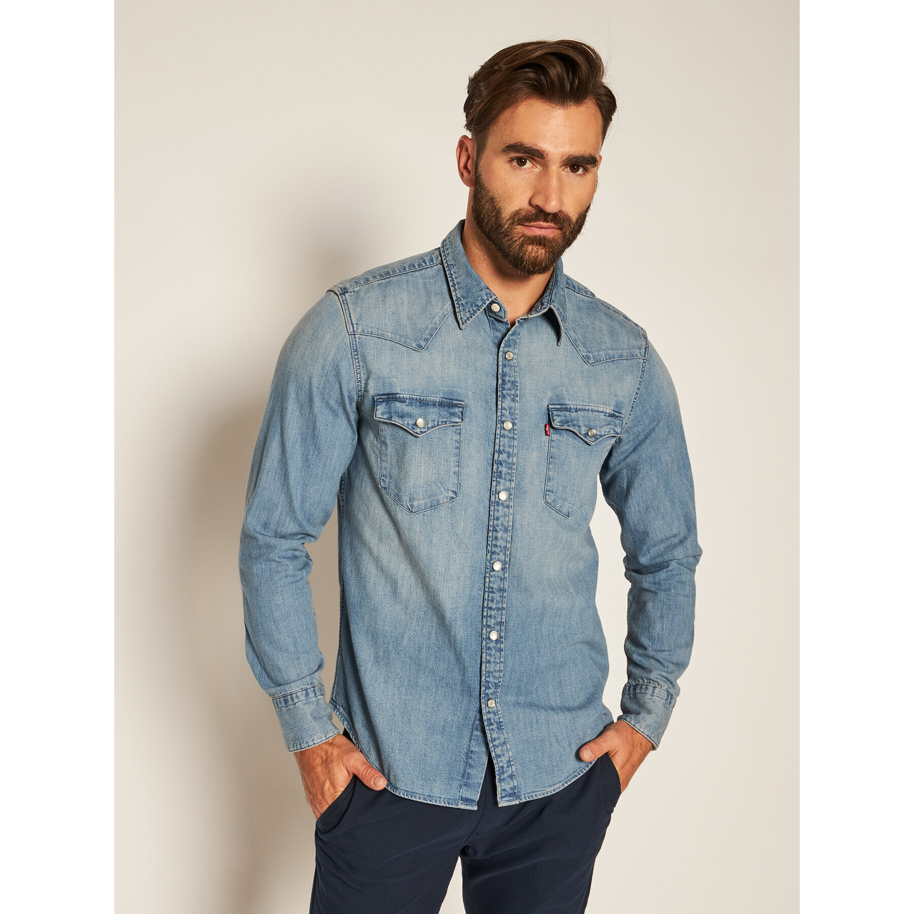 Levi's® Srajca Barstow Western Standard 85744-0001 Modra Standard Fit - Pepit.si