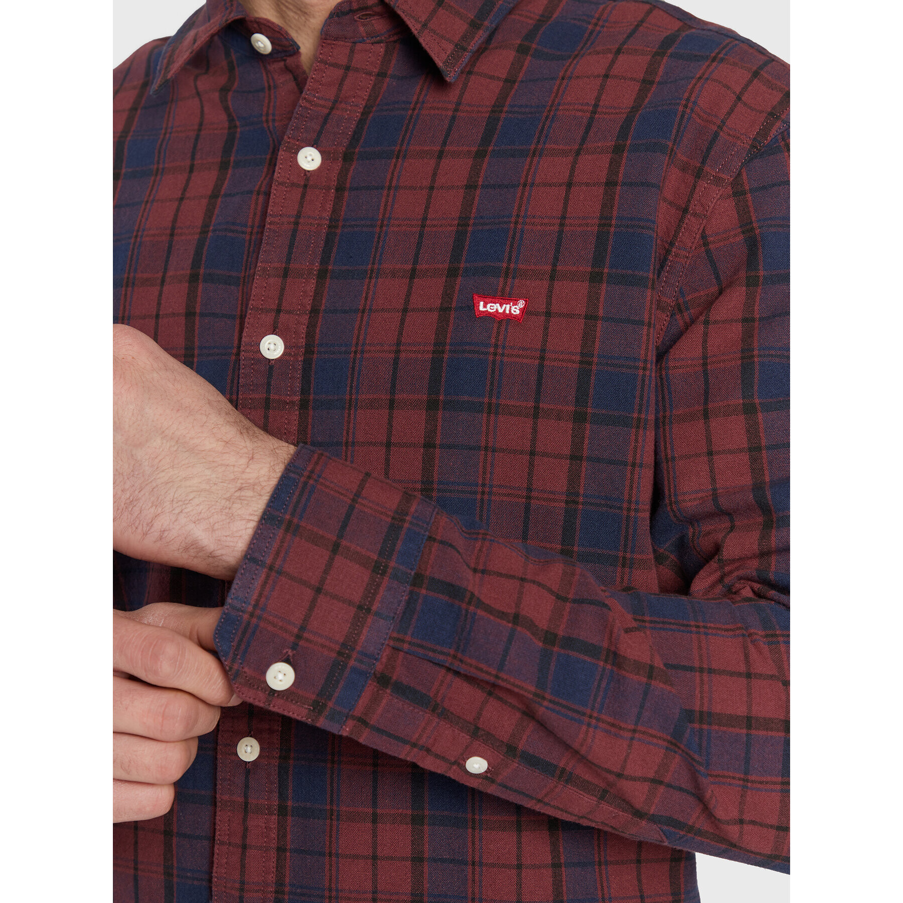 Levi's® Srajca Battery Housemark 86625-0025 Bordo rdeča Slim Fit - Pepit.si