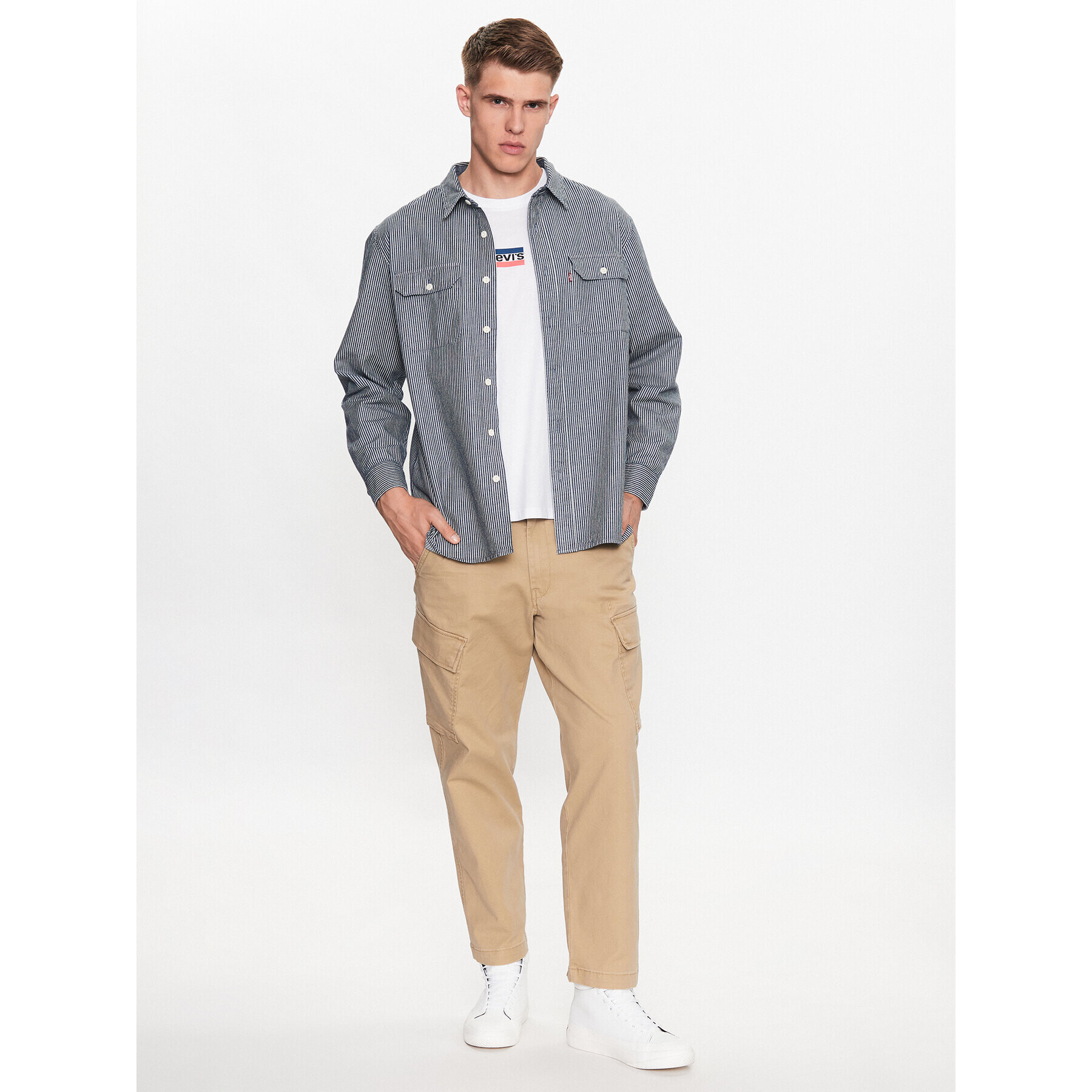 Levi's® Srajca Classic A5772-0000 Siva Regular Fit - Pepit.si